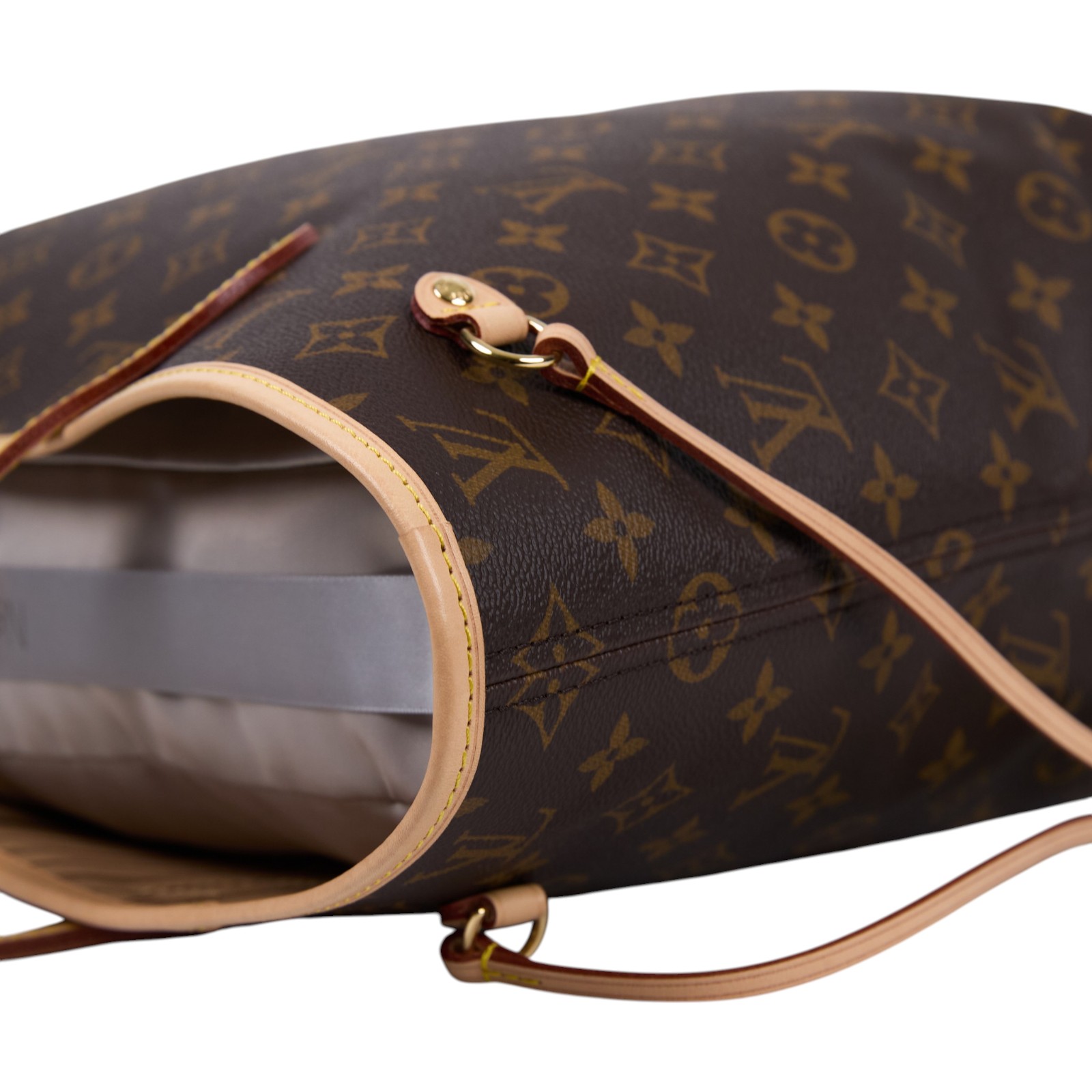 路易威登 LOUIS VUITTON Neverfull MM  經典帆布 肩背 購物袋 紅玫米黃雙色內襯 M46975 晶片款  原廠盒子/防塵袋/內袋/購買證明