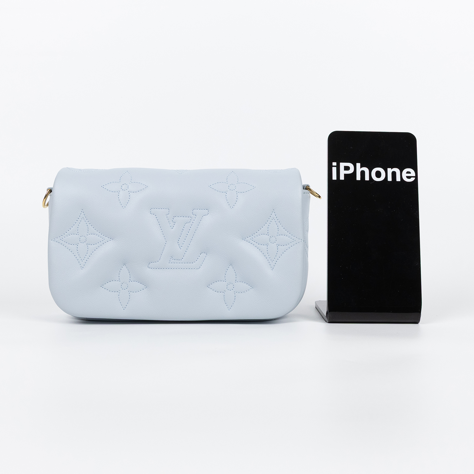 路易威登 LOUIS VUITTON Wallet on Strap Bubblegram 肩背包 斜背包 手拿包 M81399 晶片款  原廠盒子/防塵袋/背帶/鍊帶