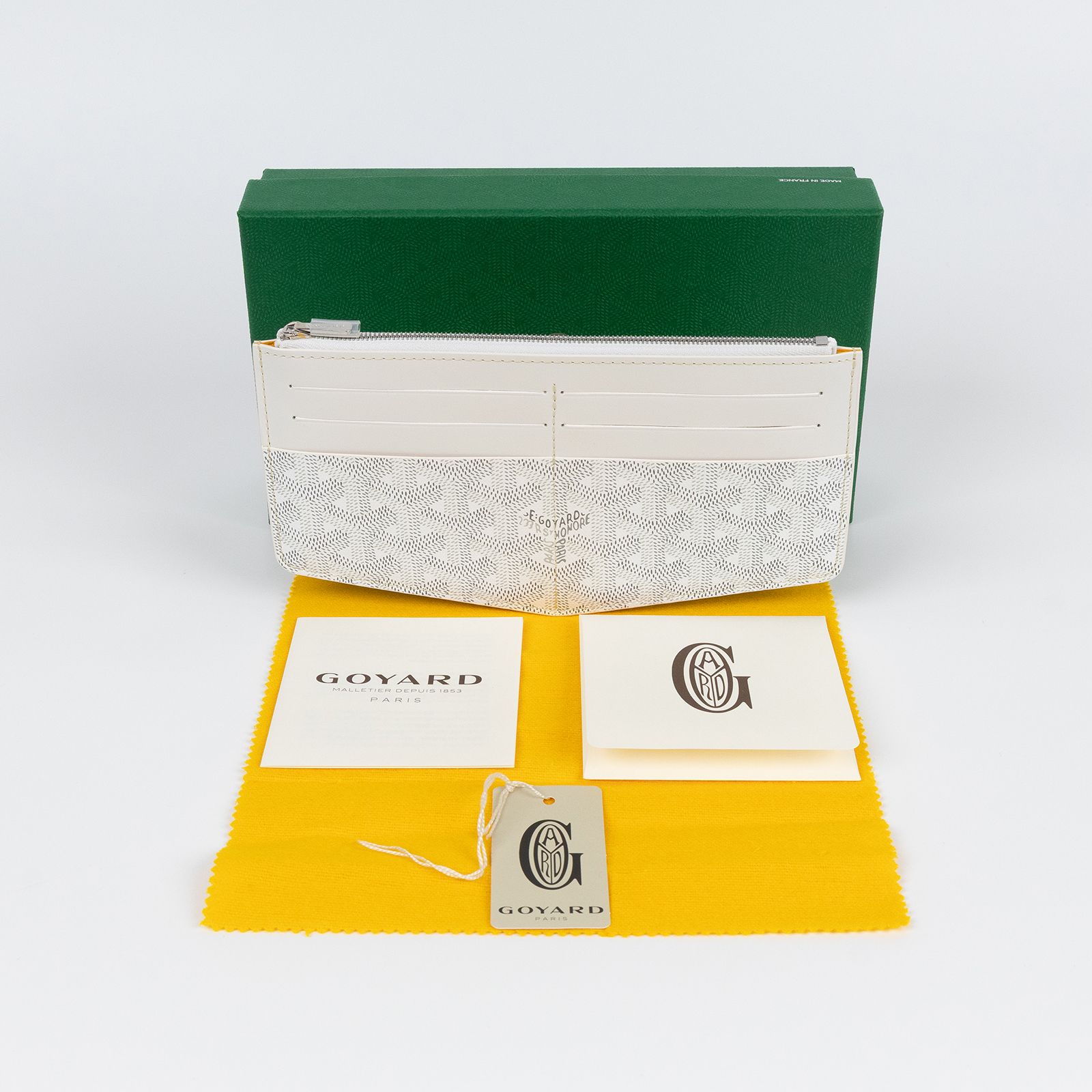 高雅德 GOYARD Insert Louise 卡片夾 INSLOUMMLTY 白Insert Louise 拉鍊卡包 原廠盒子