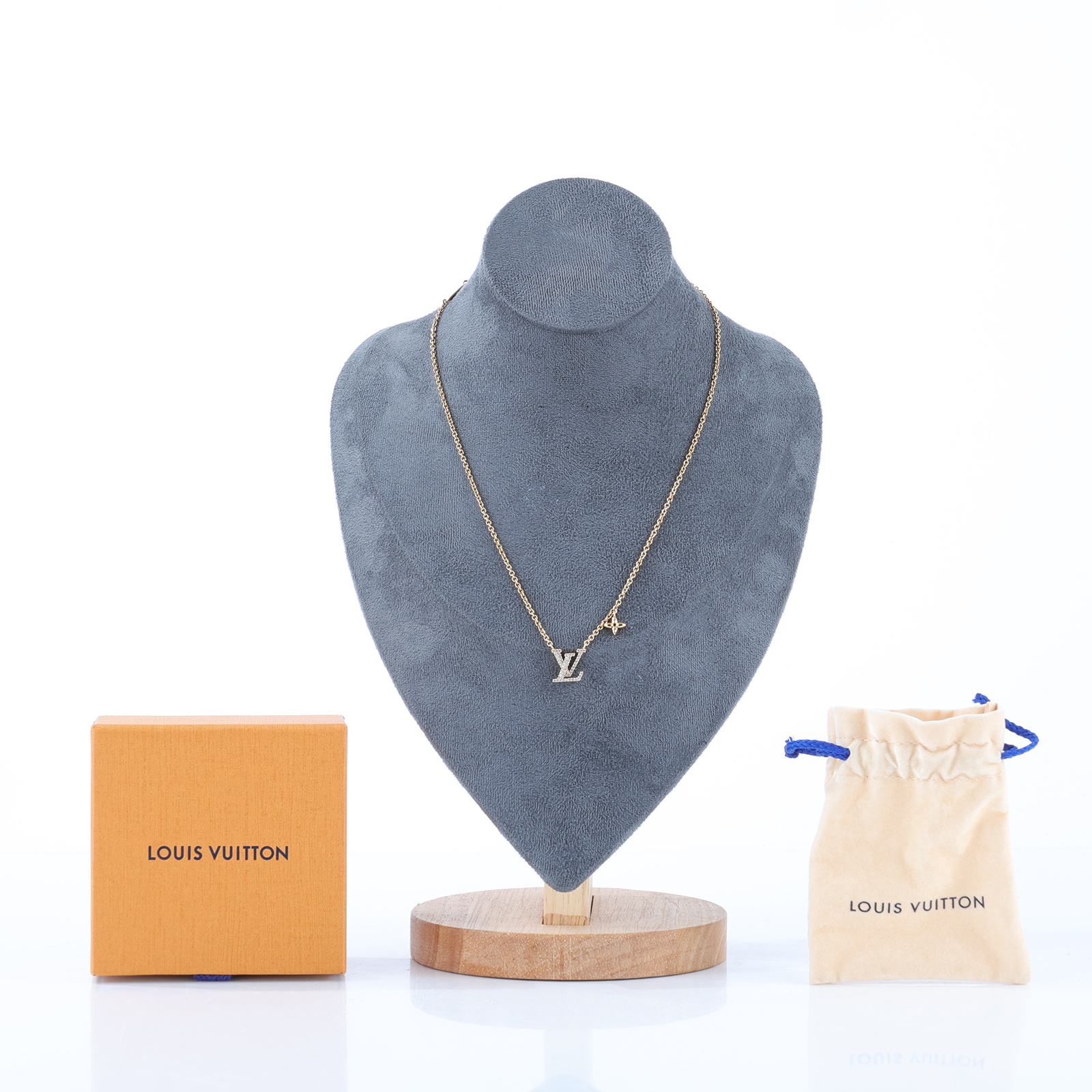 路易威登 LOUIS VUITTON LV Iconic 項鏈 金色 M00596 金色水鑽Iconic項鍊 原廠盒子/防塵袋