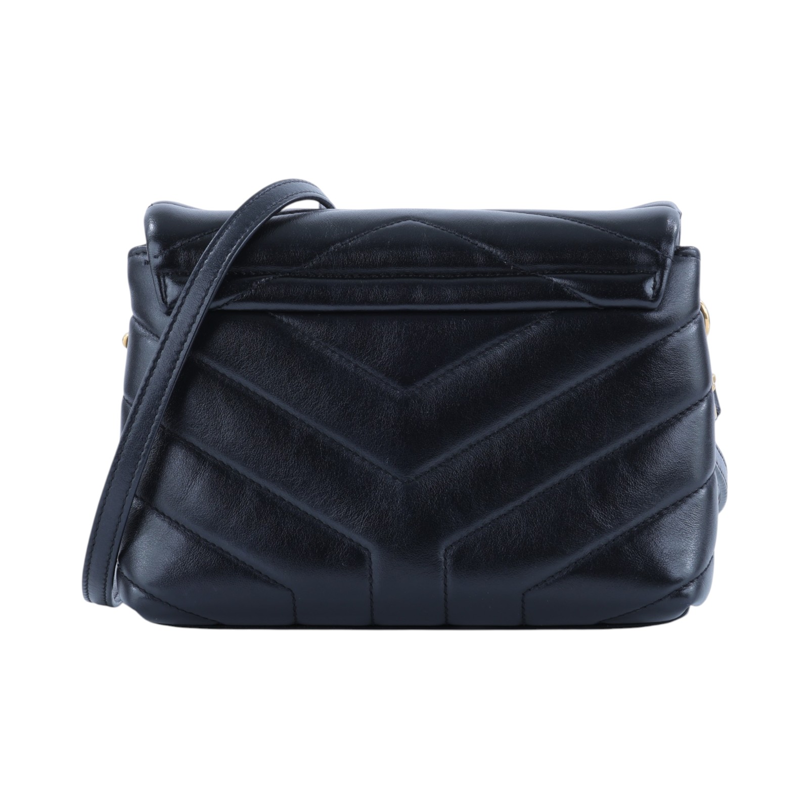 聖羅蘭 YSL SAINT LAURENT Loulou 絎縫 皮革 TOY 手袋 金色五金 630951DV707 黑金LOULOU TOY 無附屬品