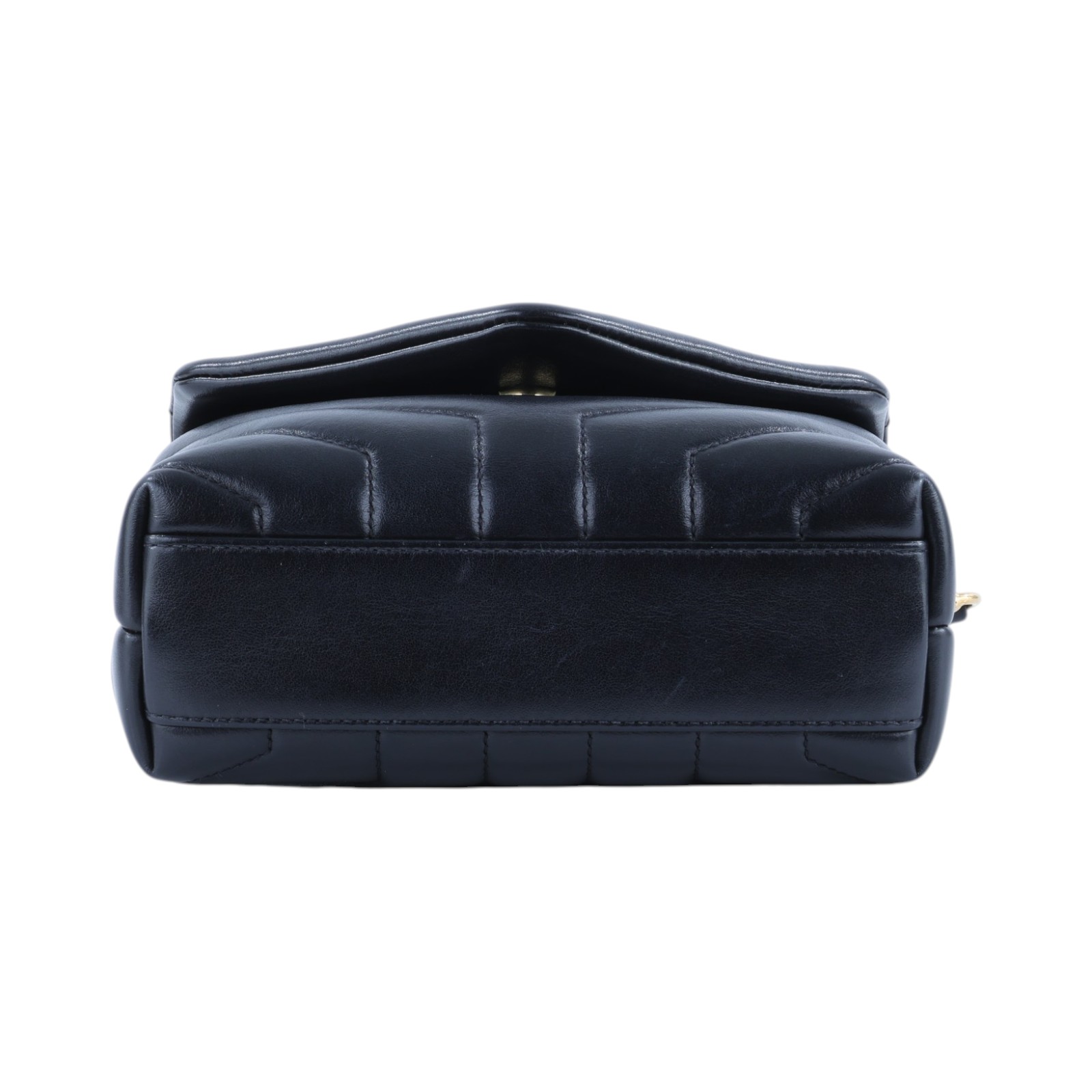 聖羅蘭 YSL SAINT LAURENT Loulou 絎縫 皮革 TOY 手袋 金色五金 630951DV707 黑金LOULOU TOY 無附屬品