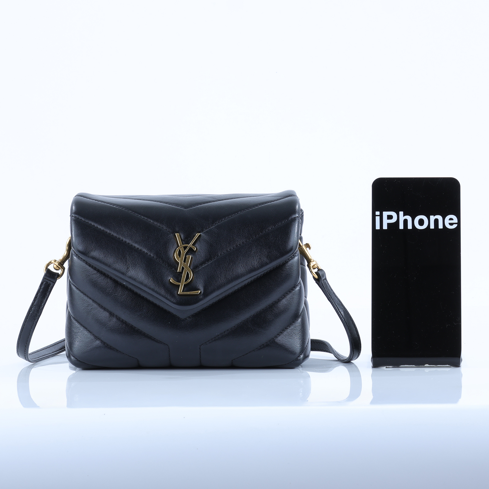 聖羅蘭 YSL SAINT LAURENT Loulou 絎縫 皮革 TOY 手袋 金色五金 630951DV707 黑金LOULOU TOY 無附屬品