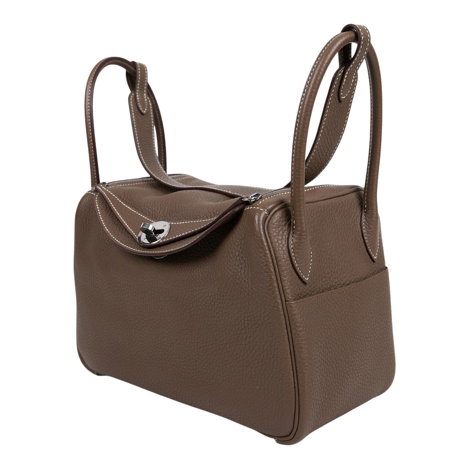 愛馬仕 Hermes Lindy 琳迪包 26 大象灰色 銀色五金 H073428CK18 /YCT076NH  原廠盒子/防塵袋/購買證明/雨衣