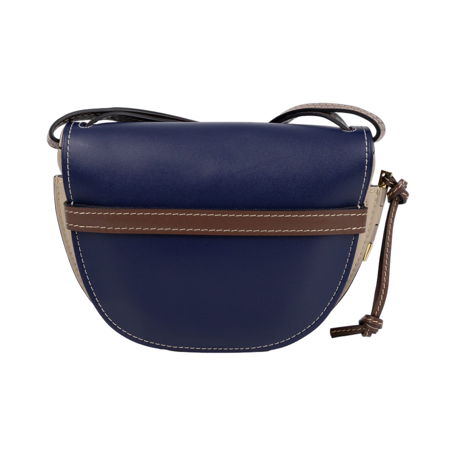 羅意威 LOEWE Gate SMALL 肩背包 斜背包 馬鞍包 321.54.T20 深藍拚米色GATE SMALL 防塵袋