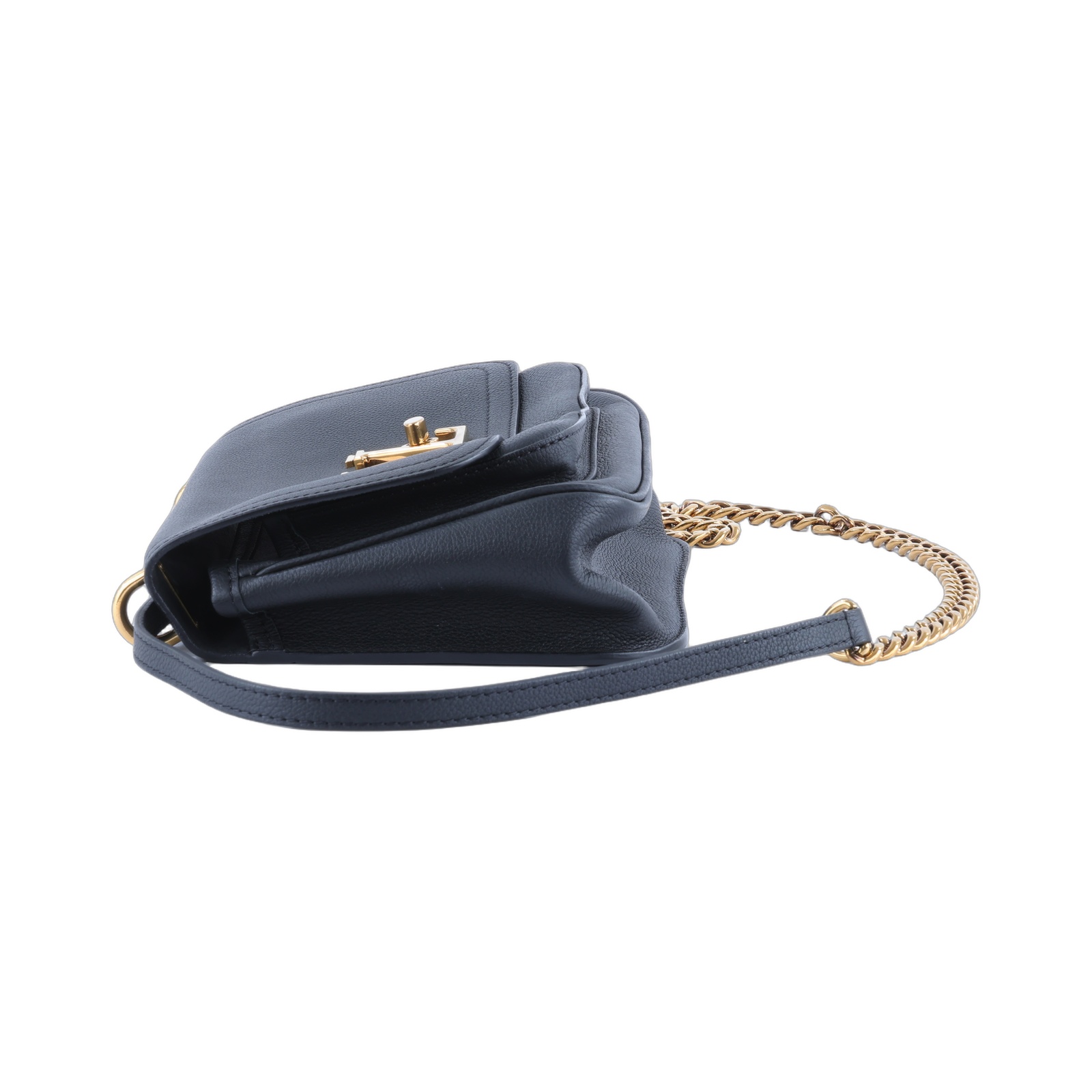 路易威登 LOUIS VUITTON Lockme Chain 肩背包 斜背包 郵差包 M57073 晶片款 黑色LOCKME鍊包 無附屬品