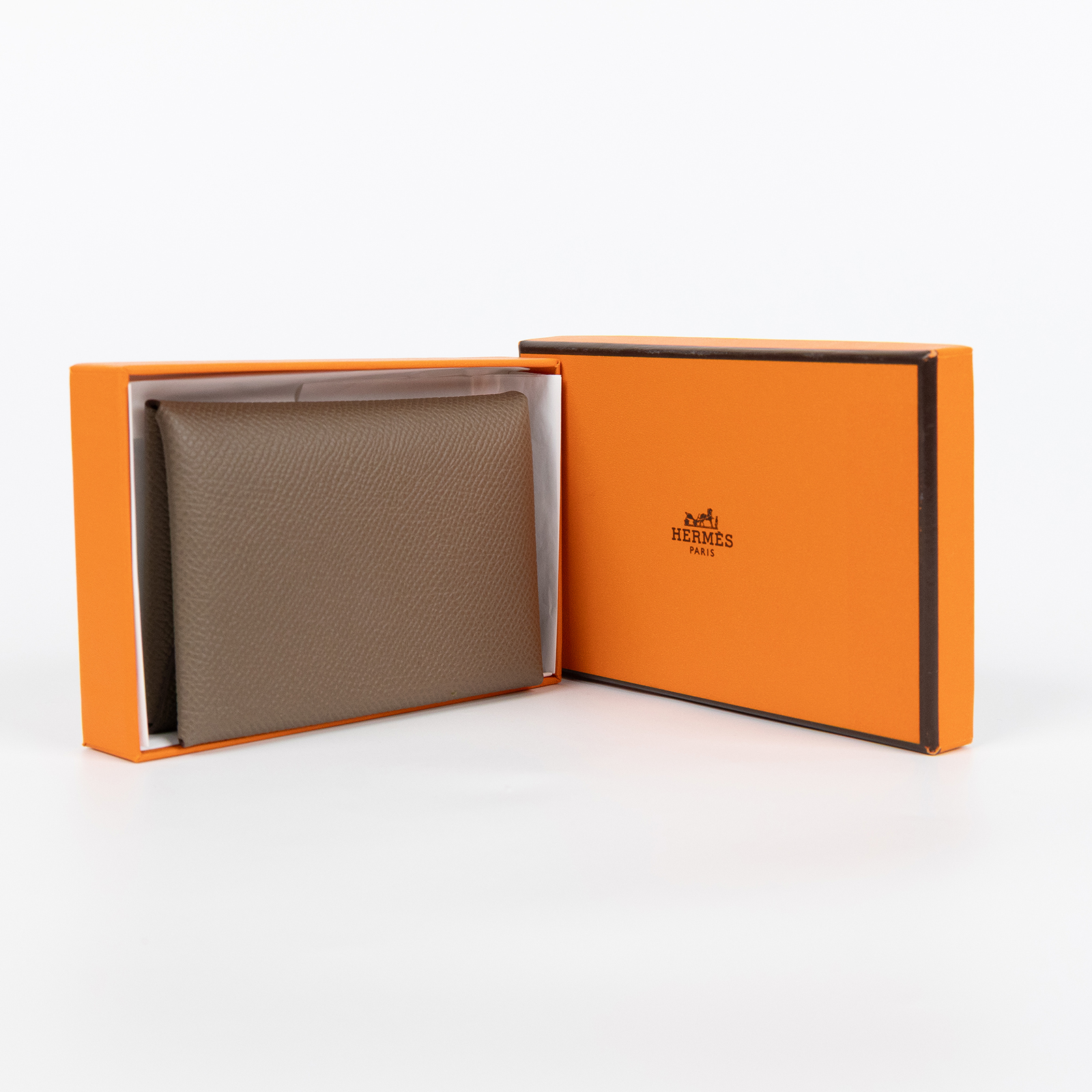 愛馬仕 Hermes Calvi Duo 卡包 CALD W MZ 008 MM W刻大象灰CALVI DUO 原廠盒子