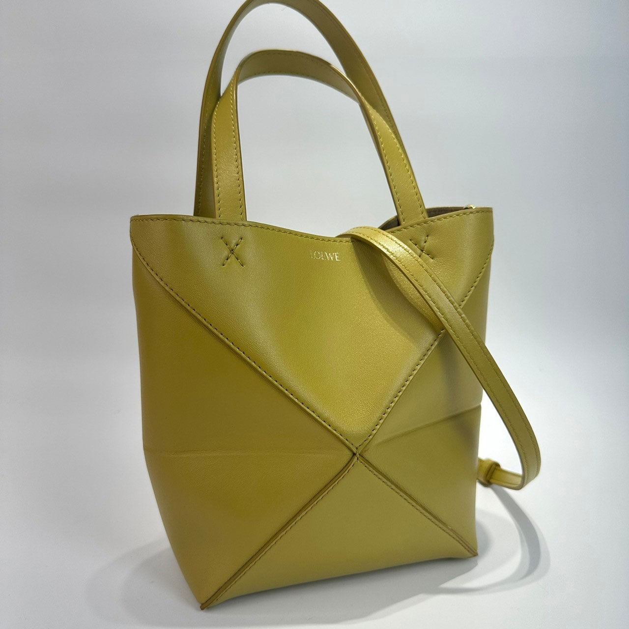 羅意威 LOEWE Mini Puzzle Fold Tote 肩背 手提包 迷你 A657V25X01 薑黃PUZZLE FOLD TOTE 防塵袋