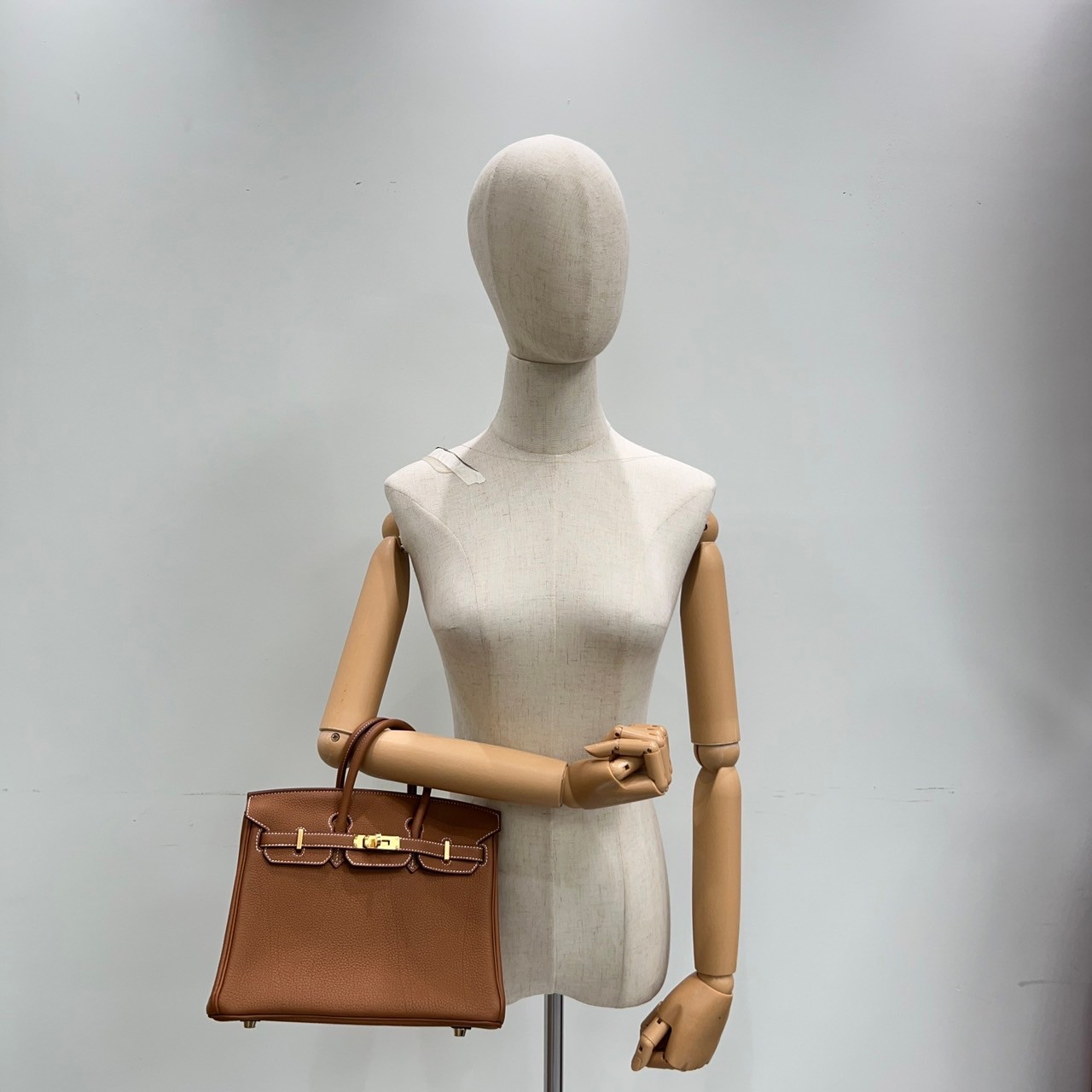 愛馬仕 Hermès Birkin Bag 柏金包 25 BK25 U刻 金棕金BIRKIN25 TOGO 防塵袋/原廠盒子/鎖組/購買證明/雨衣