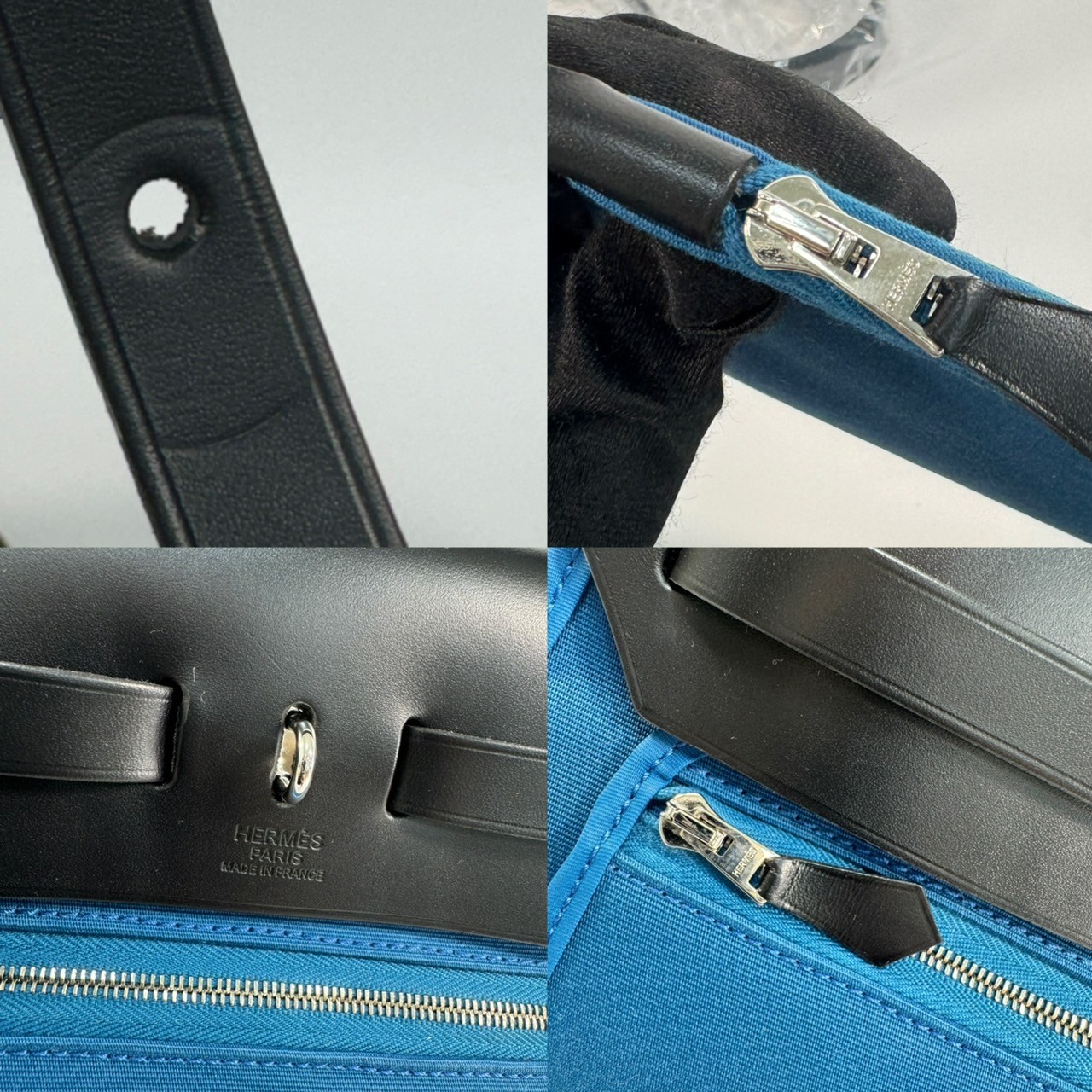 愛馬仕 Hermès Herbag Zip 31 A刻 藍HERBAG31 原廠盒子 / 防塵袋