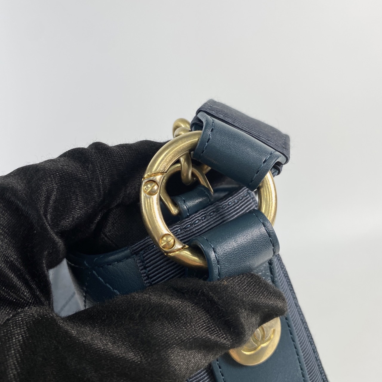 香奈兒 CHANEL Hobo Handbag 小型 肩背 斜挎包 AS1460 26開綠菱格紋嬉皮包小號 防塵袋/保證卡