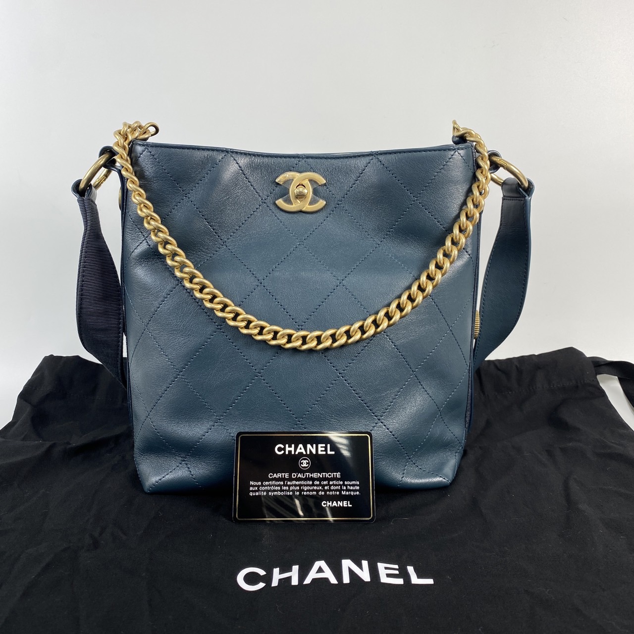 香奈兒 CHANEL Hobo Handbag 小型 肩背 斜挎包 AS1460 26開綠菱格紋嬉皮包小號 防塵袋/保證卡