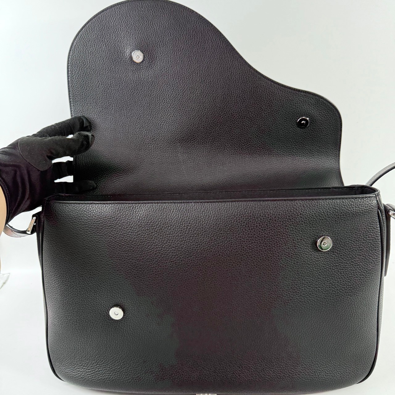 迪奧 CHRISTIAN DIOR Saddle Messenger Bag 馬鞍 郵差包 1ADME133YMJ 黑SADDLE郵差包 保證卡