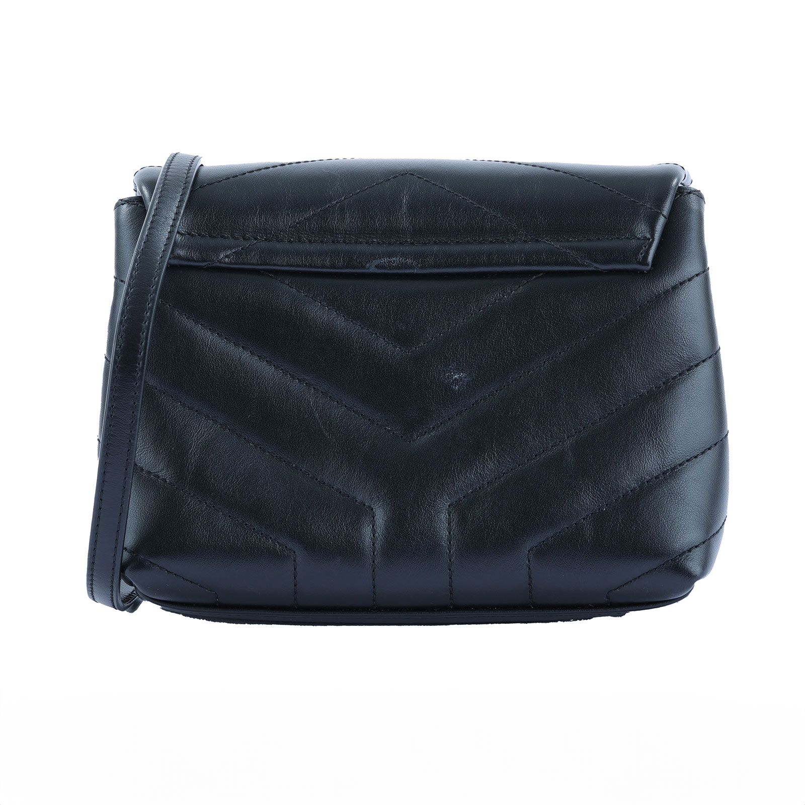 聖羅蘭 YSL SAINT LAURENT Loulou 絎縫 皮革 TOY 手袋 678401DV706 黑銀LOU LOU TOY 原廠盒子