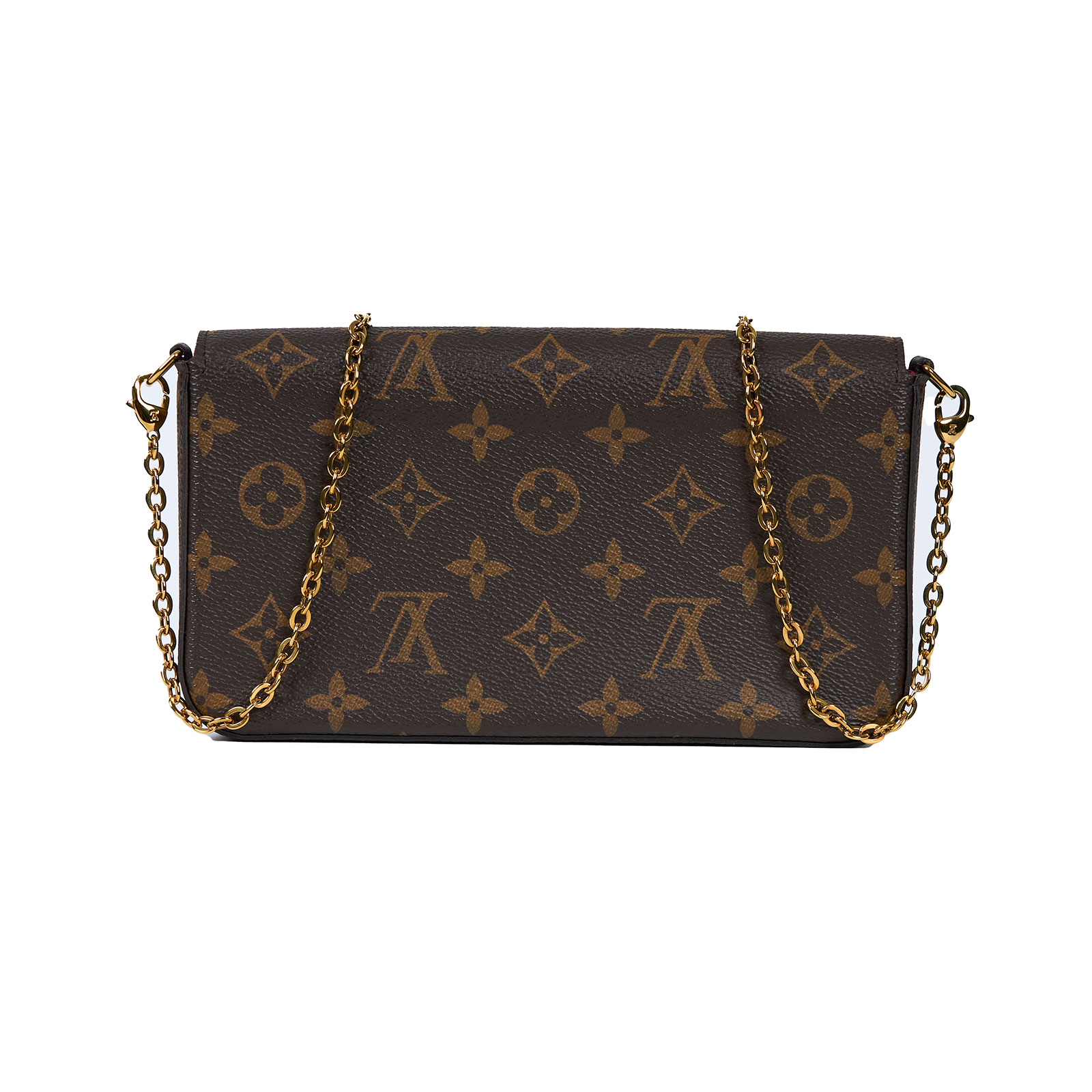 路易威登 LOUIS VUITTON Pochette Félicie 三合一鏈條包 紫紅色 M61276  防塵袋