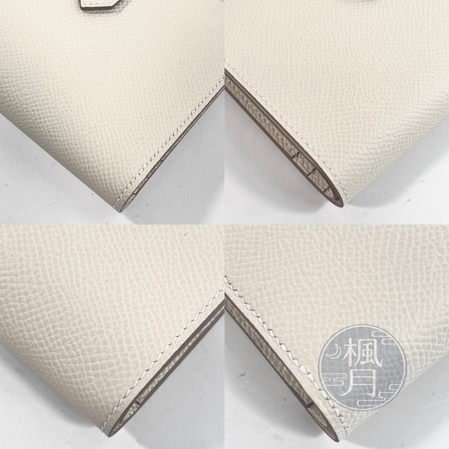 愛馬仕 Hermès Bearn 短夾 BEARN H039790CC/W刻 奶昔白金Bearn短夾 原廠盒子