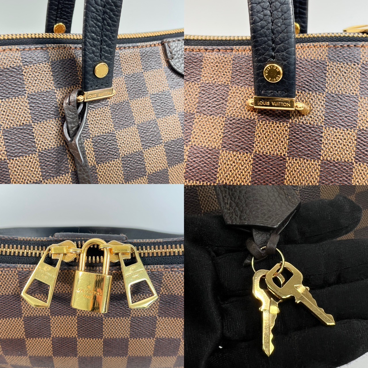 路易威登 LOUIS VUITTON Hyde Park 手提 托特包 棕棋盤格 N41014 咖棋盤格HYDE PARK 2WAY 防塵袋/購買證明