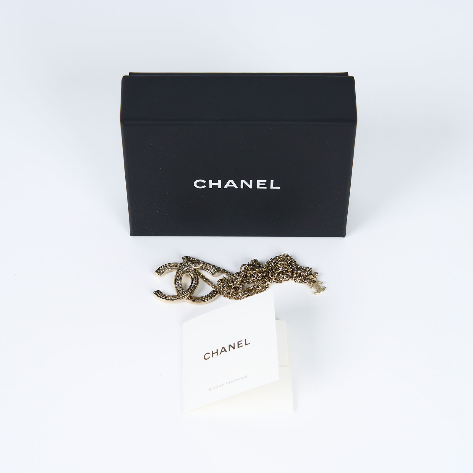 香奈兒 CHANEL 飾品 項鍊 A24 6 金大雙C項鍊 原廠盒子