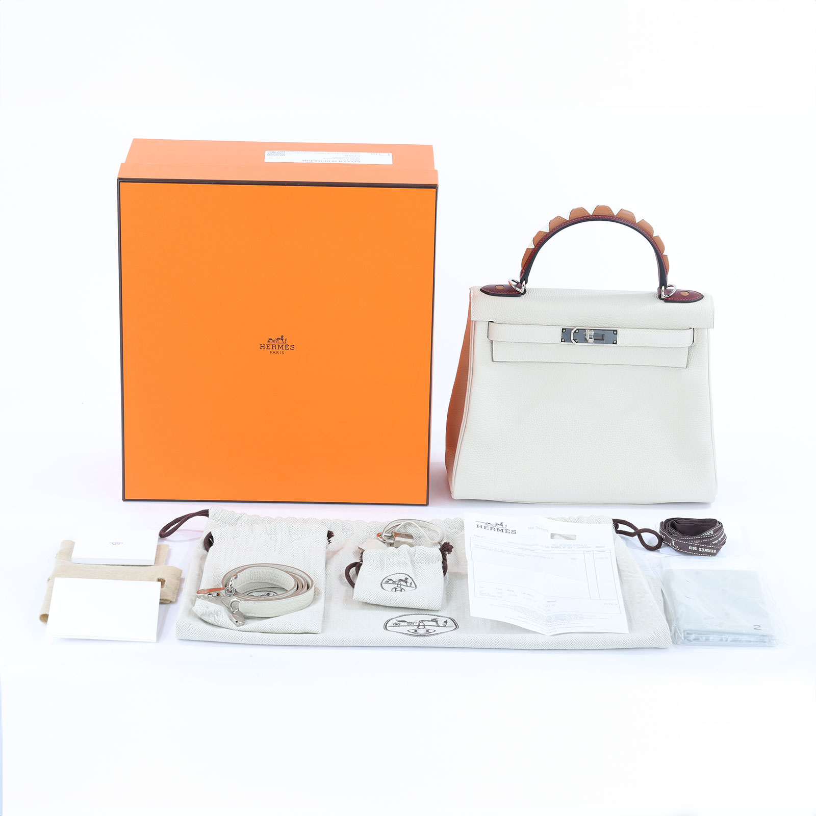 愛馬仕 Hermès Kelly Bag 凱莉包 28 KL28 D HT 960 AA  原廠盒子/防塵袋/背帶/購買證明/鎖組/雨衣