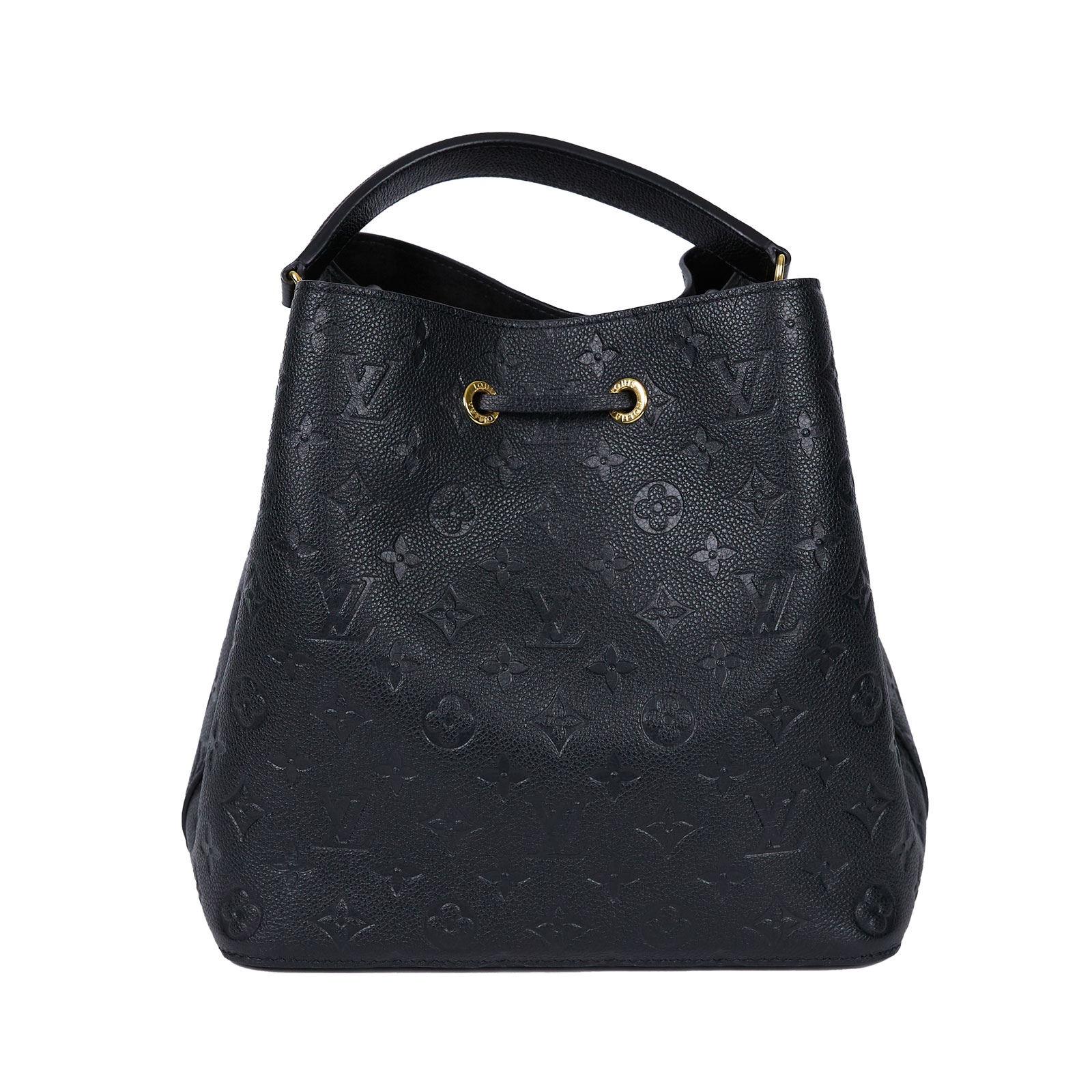 路易威登 LOUIS VUITTON NéoNoé MM 黑色 粒面壓花牛皮 束口水桶包 M45256 晶片款 黑NéoNoé MM 防塵袋