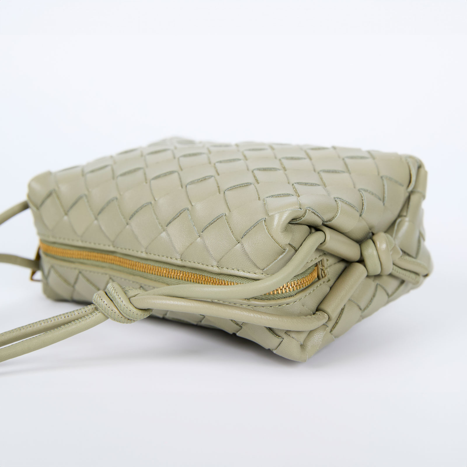 寶緹嘉 BOTTEGA VENETA Mini Loop 迷你 相機包 斜背包 736125 綠LOOP MINI 防塵袋