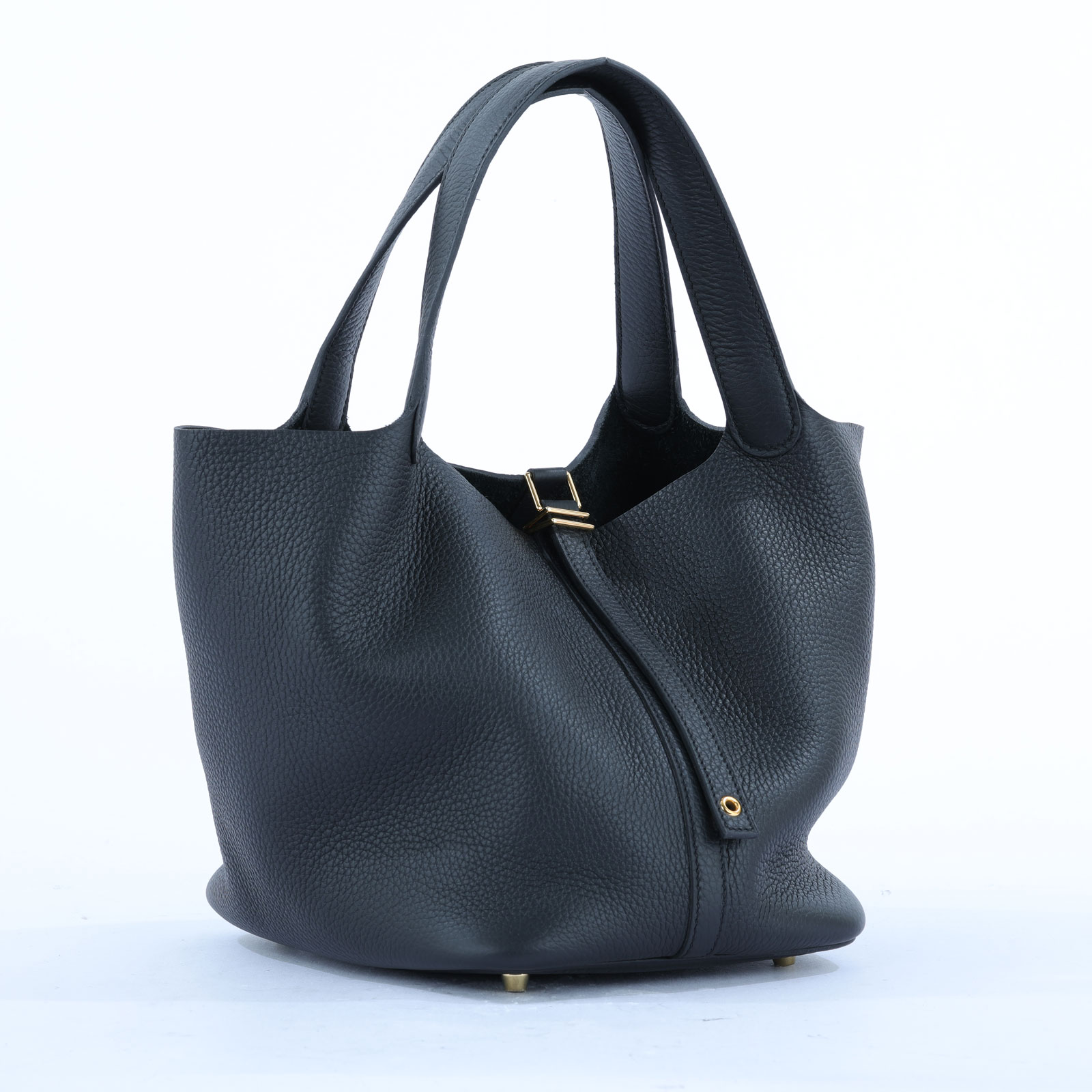 愛馬仕 Hermès Picotin Lock 22 菜籃子包 PT22 W刻 黑PICOTIN22 原廠盒子/防塵袋/購買證明/鎖組