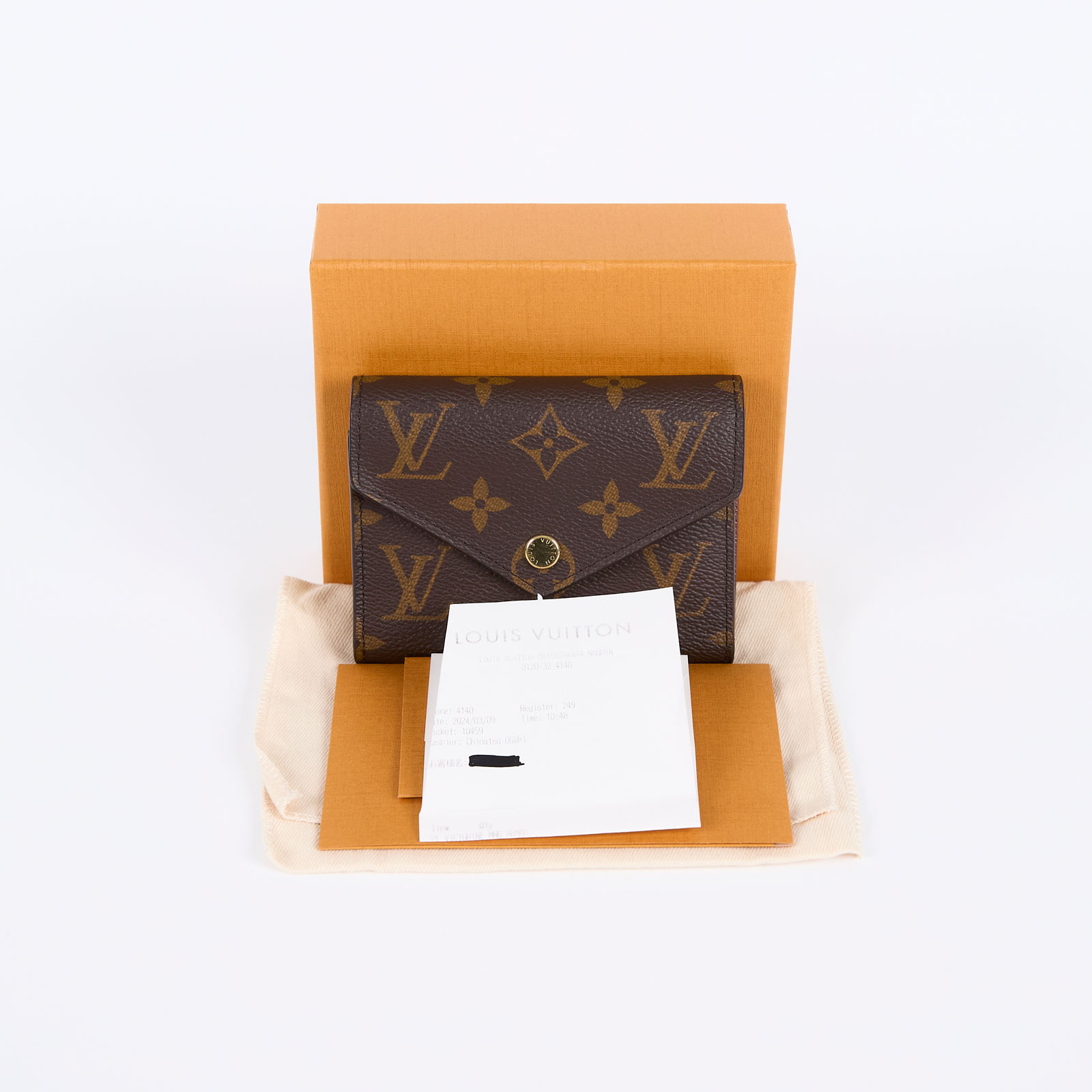路易威登 LOUIS VUITTON Victorine 錢包 塗層帆布 Monogram M62472 晶片款 原花VICTORIN三折短夾 原廠盒子/防塵袋