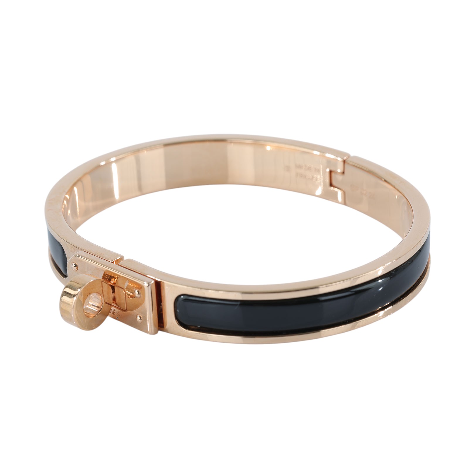 愛馬仕 Hermès Mini Clic Kelly 手環 GM CLICKGM SP 02 24 黑玫金MINI CLIC KELLY 手環 防塵袋/原廠盒子