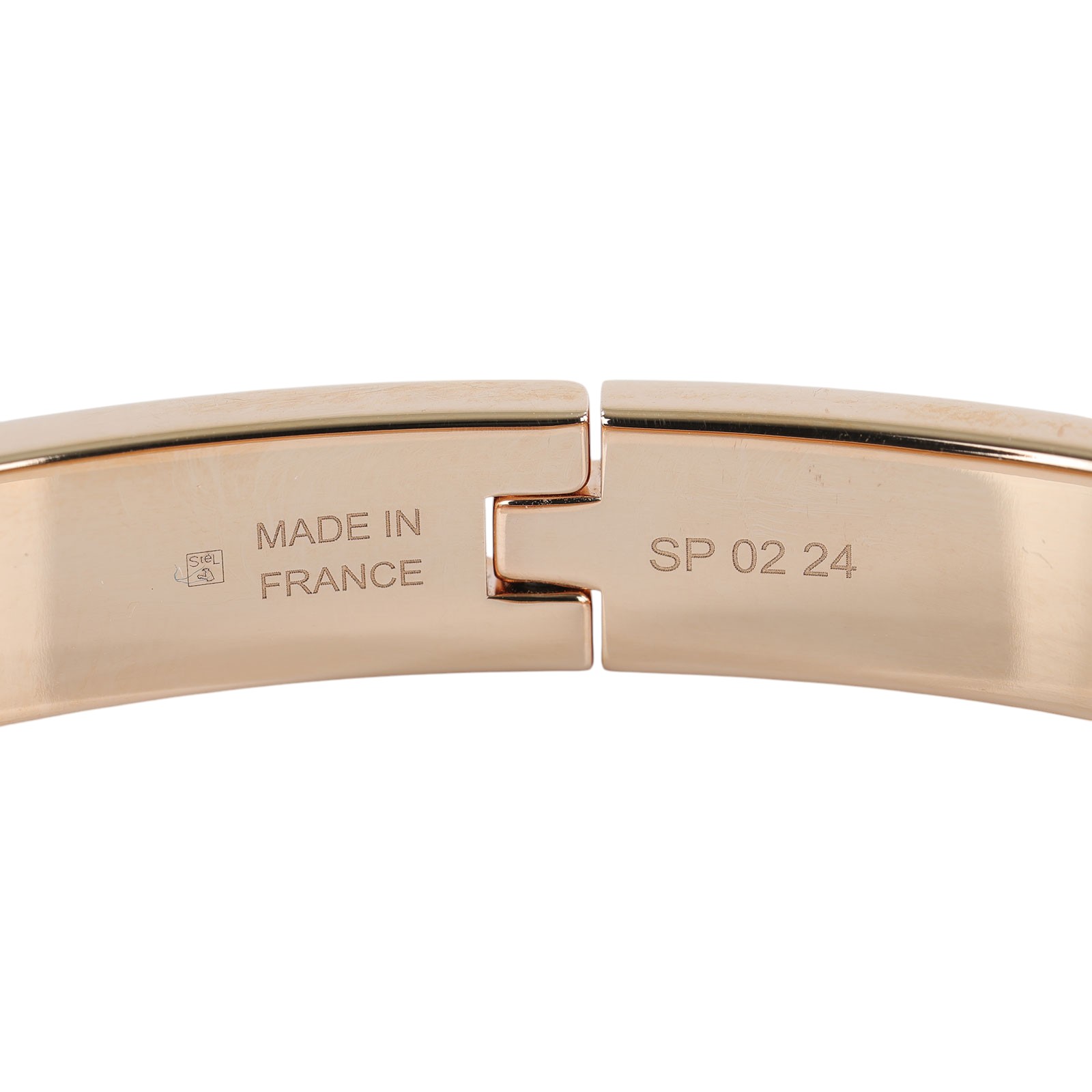 愛馬仕 Hermès Mini Clic Kelly 手環 GM CLICKGM SP 02 24 黑玫金MINI CLIC KELLY 手環 防塵袋/原廠盒子