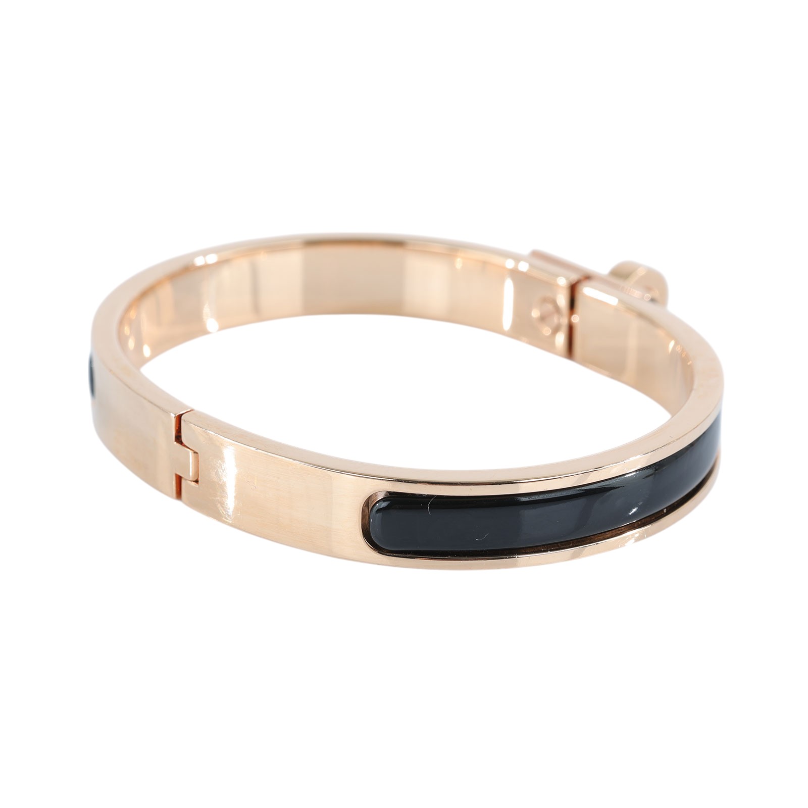 愛馬仕 Hermès Mini Clic Kelly 手環 GM CLICKGM SP 02 24 黑玫金MINI CLIC KELLY 手環 防塵袋/原廠盒子