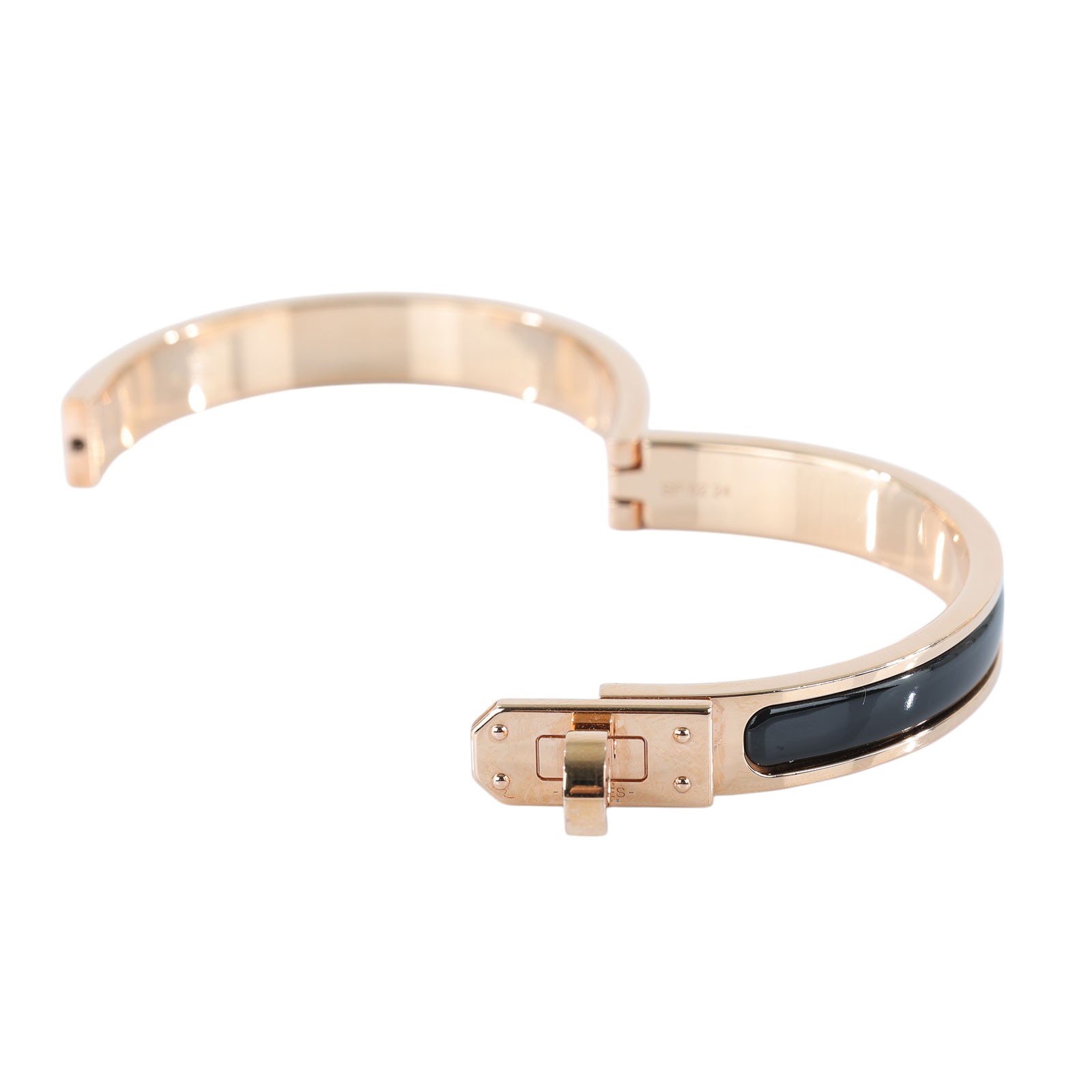 愛馬仕 Hermès Mini Clic Kelly 手環 GM CLICKGM SP 02 24 黑玫金MINI CLIC KELLY 手環 防塵袋/原廠盒子