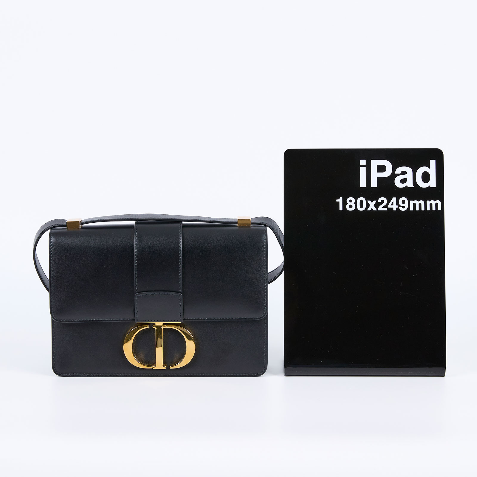 迪奧 CHRISTIAN DIOR 30 Montaigne 包 M9203UMOS 黑蒙田斜背 防塵袋/原廠盒子/保證卡/購買證明