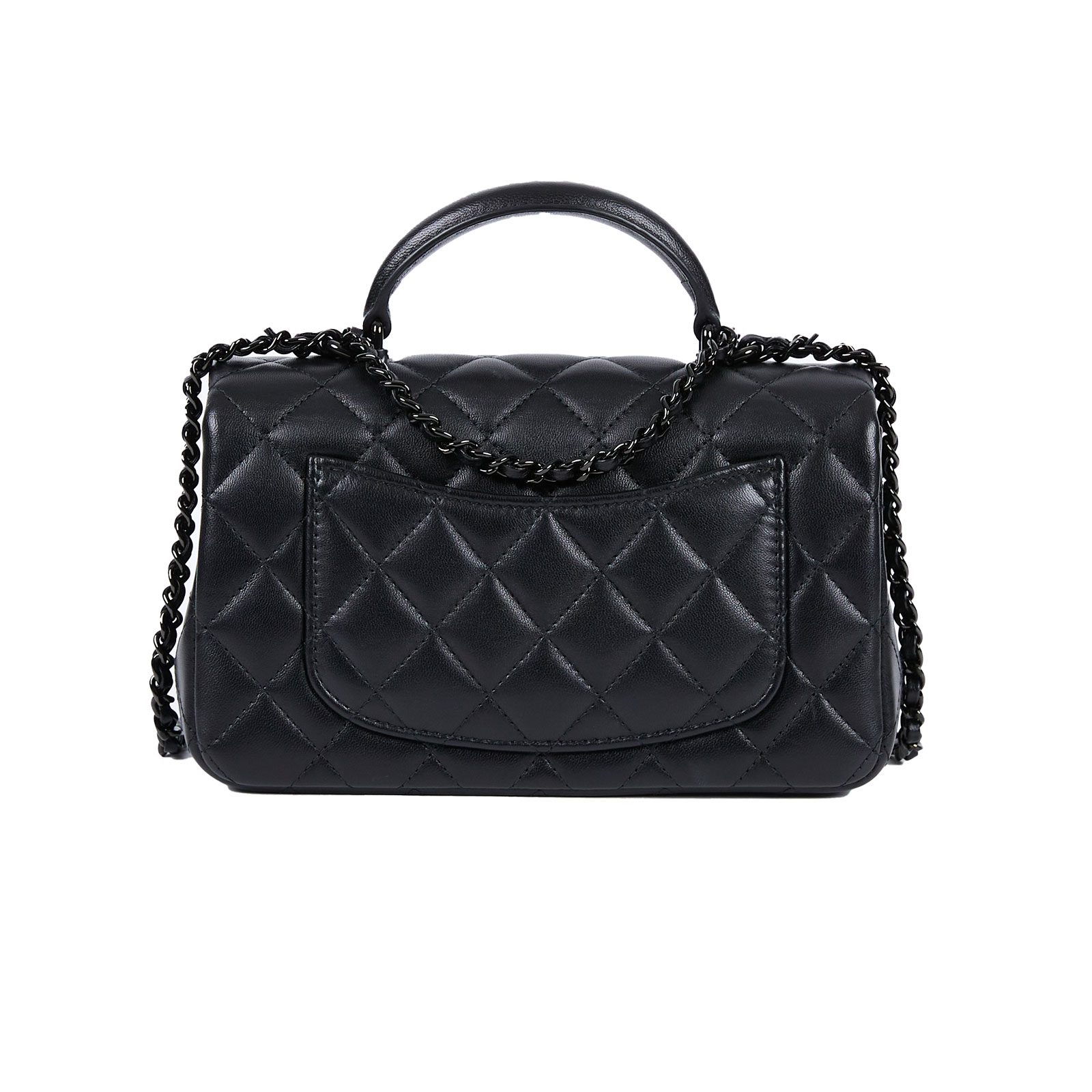 香奈兒 CHANEL Coco 20  肩背 斜背 迷你 口蓋包 AS2431 晶片款 SO BLACK HANDLE COCO20 防塵袋/原廠盒子/保證卡