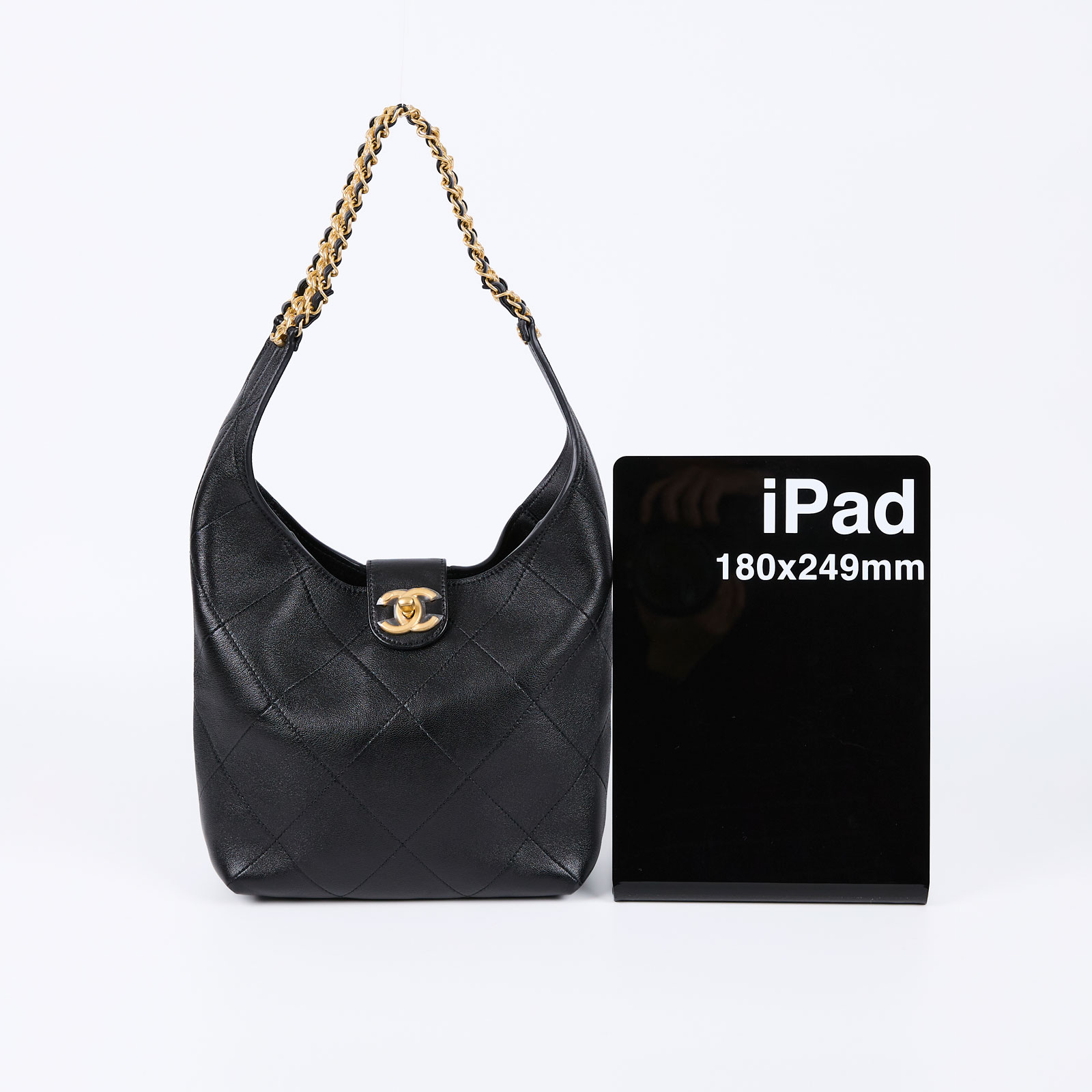 香奈兒 CHANEL Hobo 半月包 AS5404 晶片款 黑單肩HOBO 防塵袋/原廠盒子