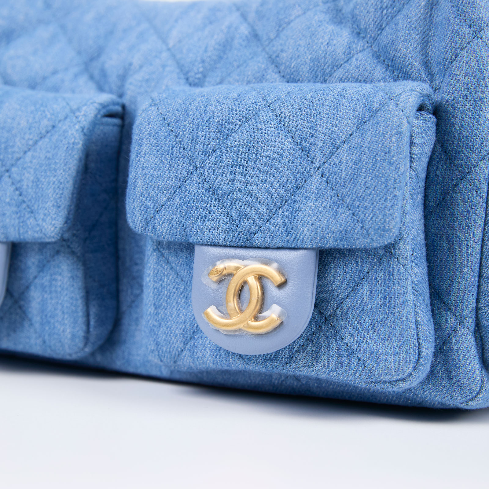 香奈兒 CHANEL 流浪包 AS5339 牛仔HOBO 防塵袋/原廠盒子