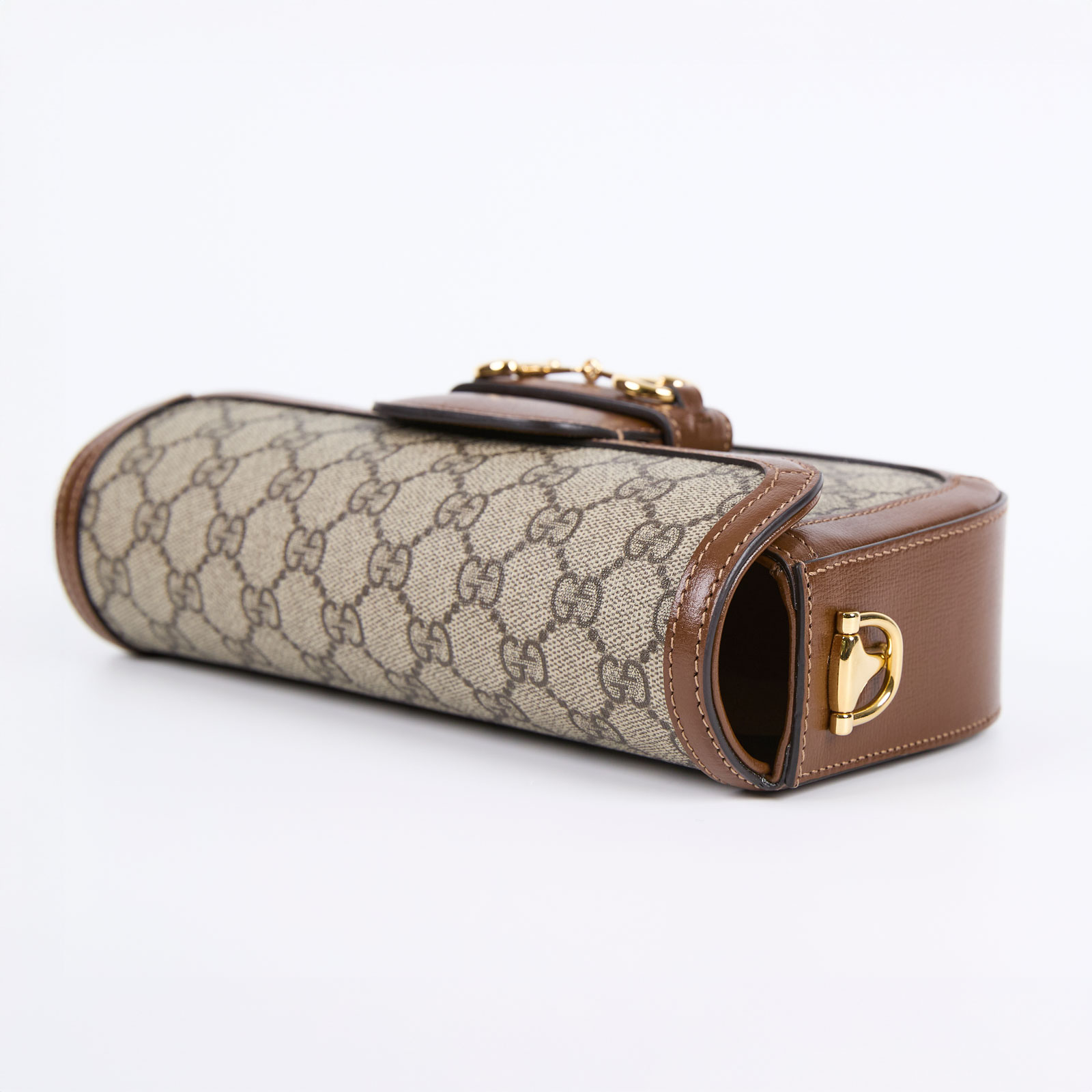 古馳 GUCCI Horsebit 1955 手提包 小型 735178 棕Horsebit 1955 mini 原廠盒子/防塵袋/手提帶/鍊帶