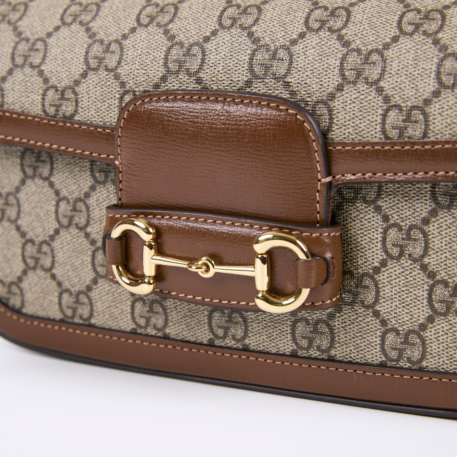 古馳 GUCCI Horsebit 1955 手提包 小型 735178 棕Horsebit 1955 mini 原廠盒子/防塵袋/手提帶/鍊帶