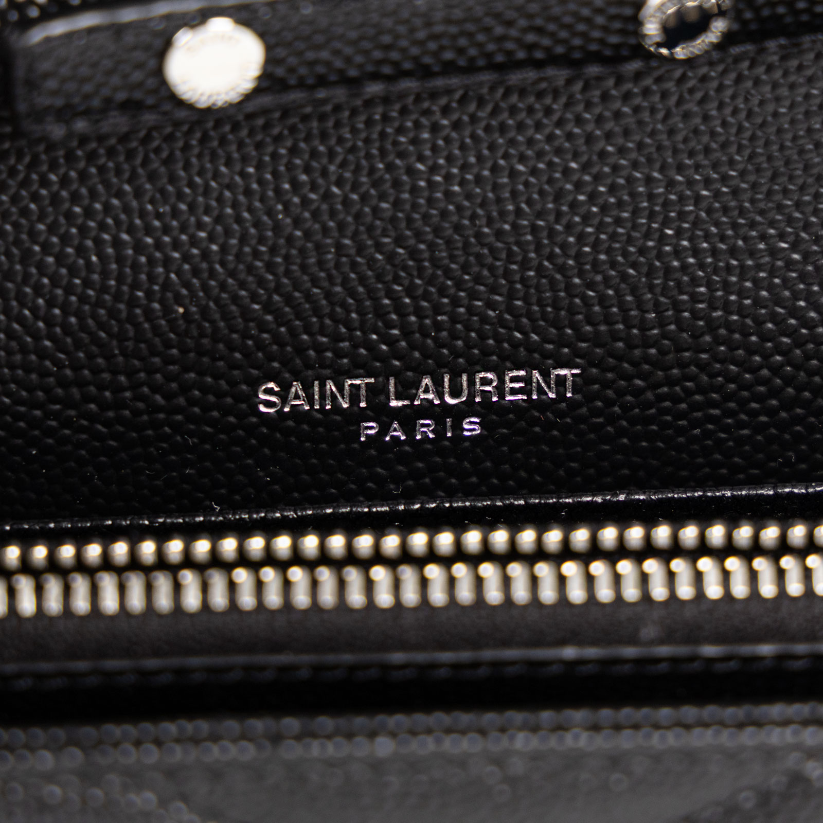 聖羅蘭 YSL SAINT LAURENT Cassandre 經典粒面皮革 鏈條 錢包 377828BOW02 黑銀WOC 大款 防塵袋/原廠盒子/保證卡