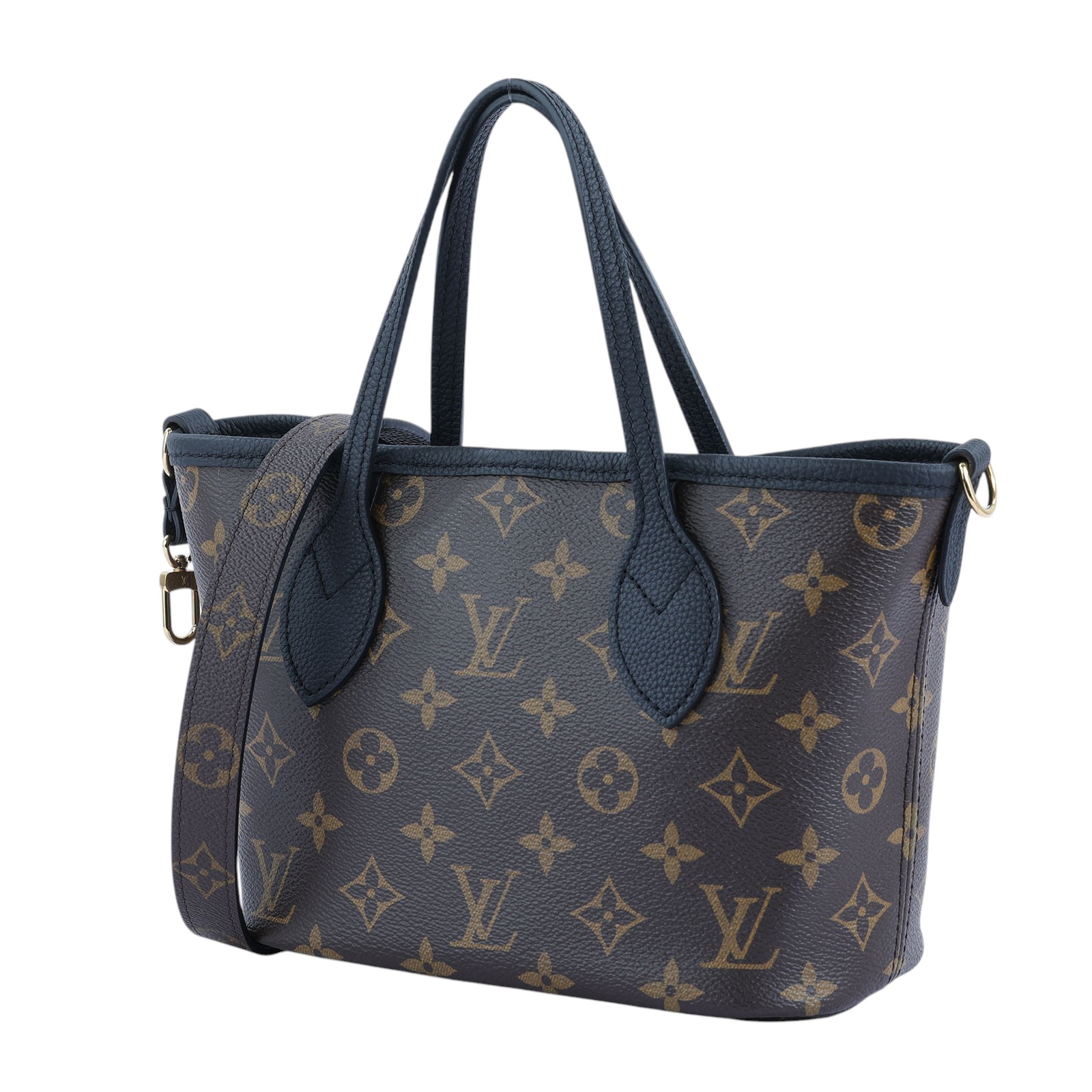 路易威登 LOUIS VUITTON 新款雙面設計 Neverfull Bandoulière Inside Out BB 托特包 黑色 M12099 晶片款  原廠盒子/防塵袋/內袋/背帶