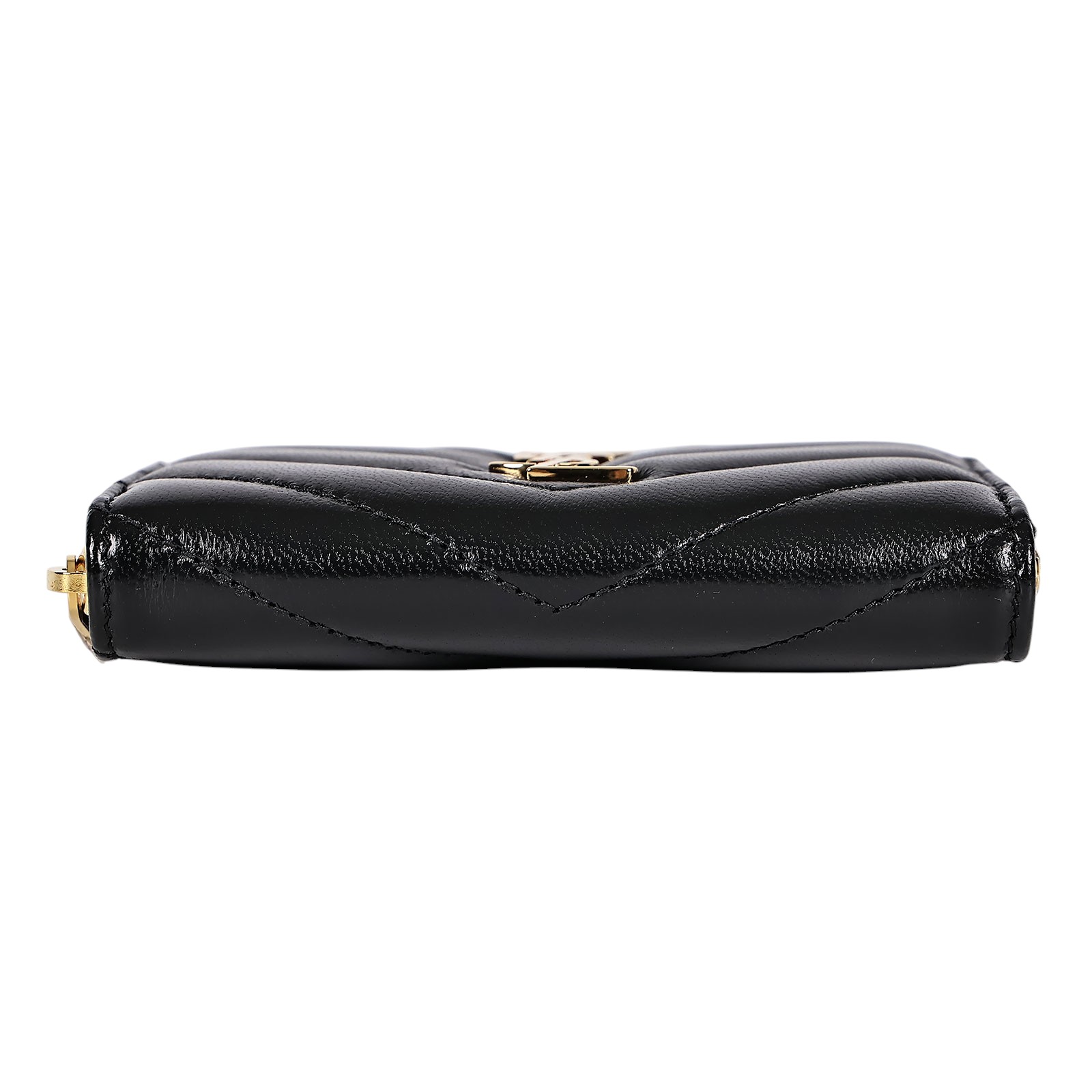 聖羅蘭 YSL SAINT LAURENT 拉鍊 零錢包 753788BOW01 黑金拉鍊零錢包 原廠盒子/防塵袋
