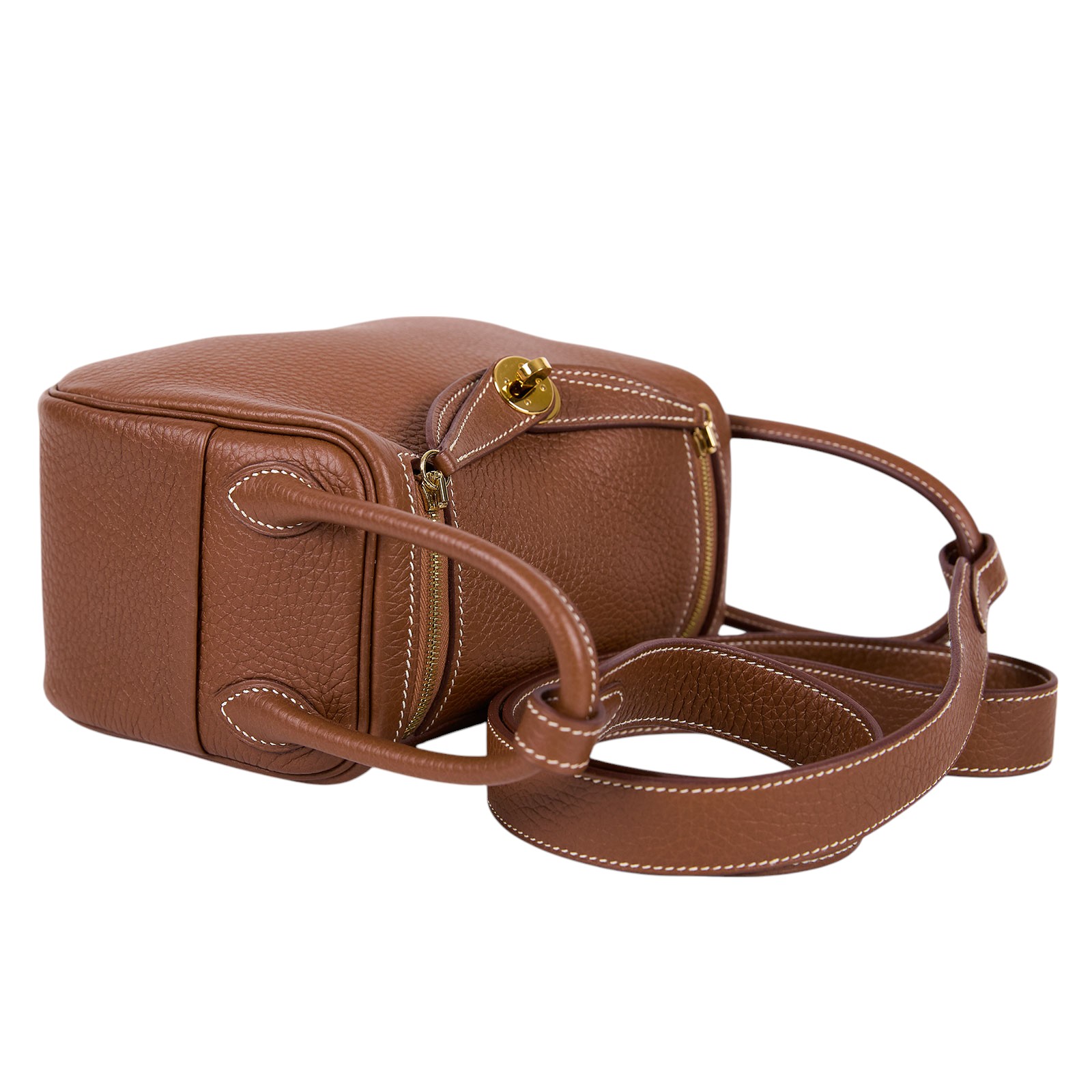 愛馬仕 Hermès Lindy 琳迪包 迷你 LDM Z刻 MINI LINDY金棕 防塵袋/原廠盒子