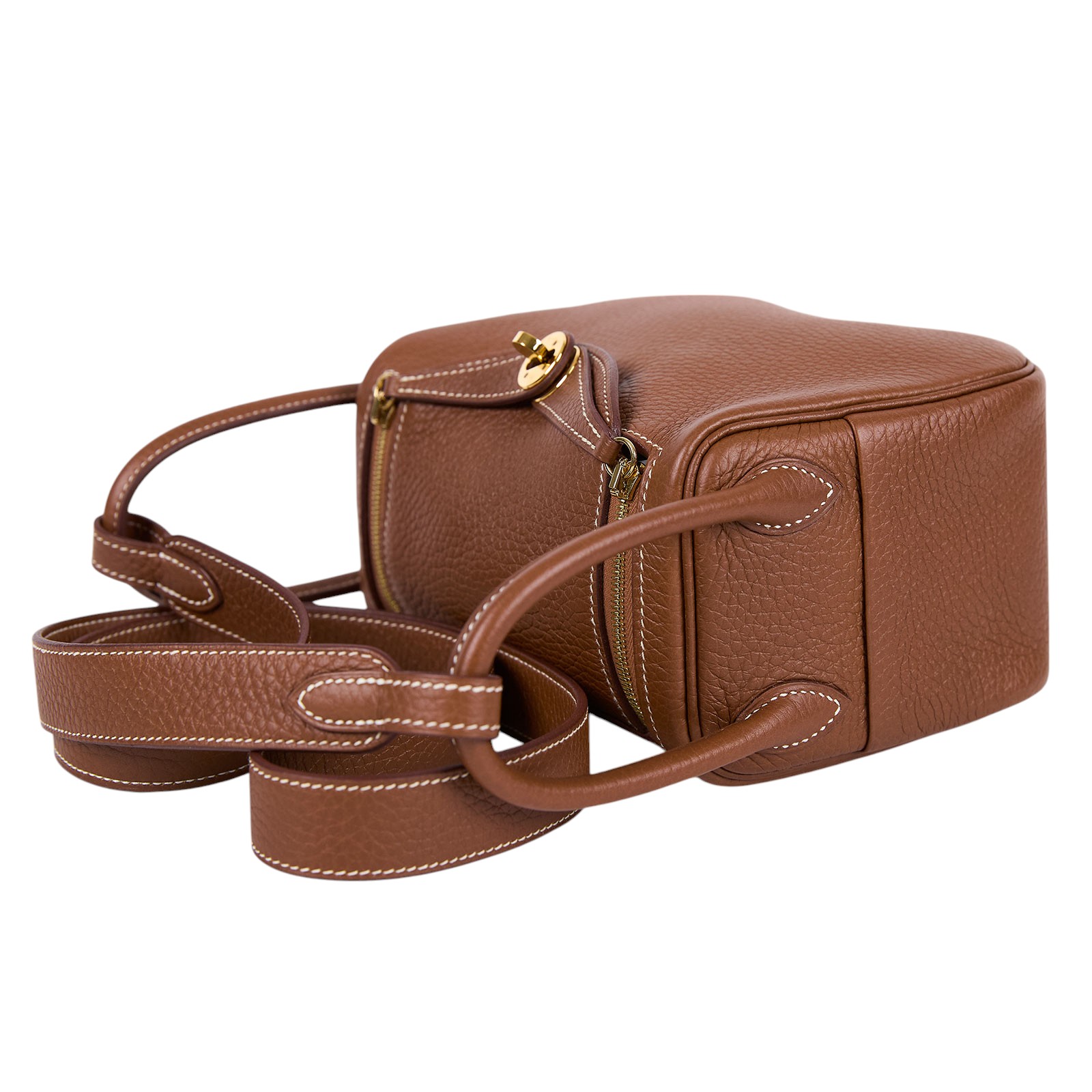 愛馬仕 Hermès Lindy 琳迪包 迷你 LDM Z刻 MINI LINDY金棕 防塵袋/原廠盒子