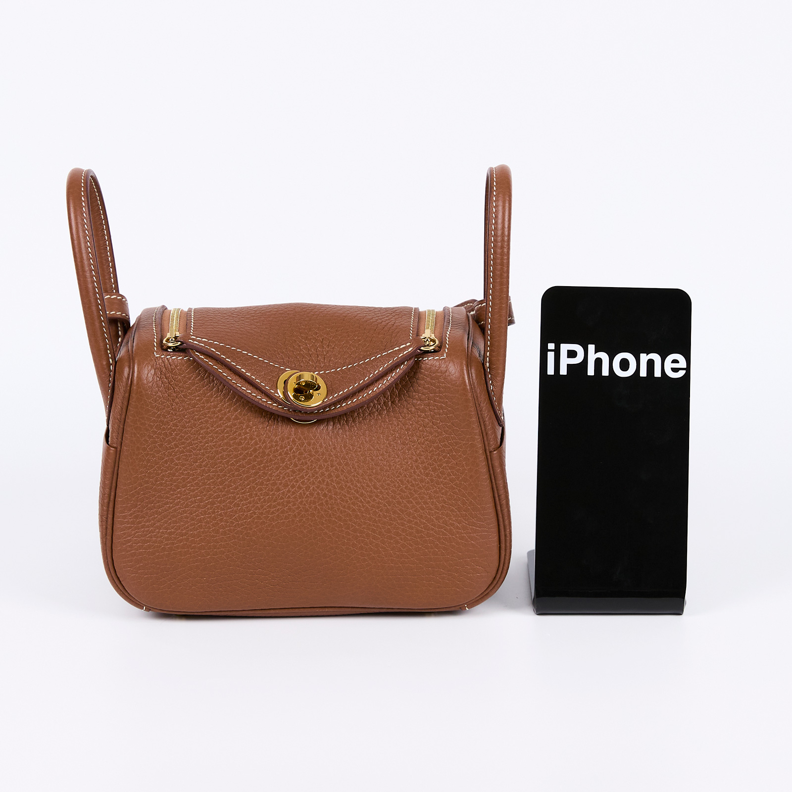 愛馬仕 Hermès Lindy 琳迪包 迷你 LDM Z刻 MINI LINDY金棕 防塵袋/原廠盒子