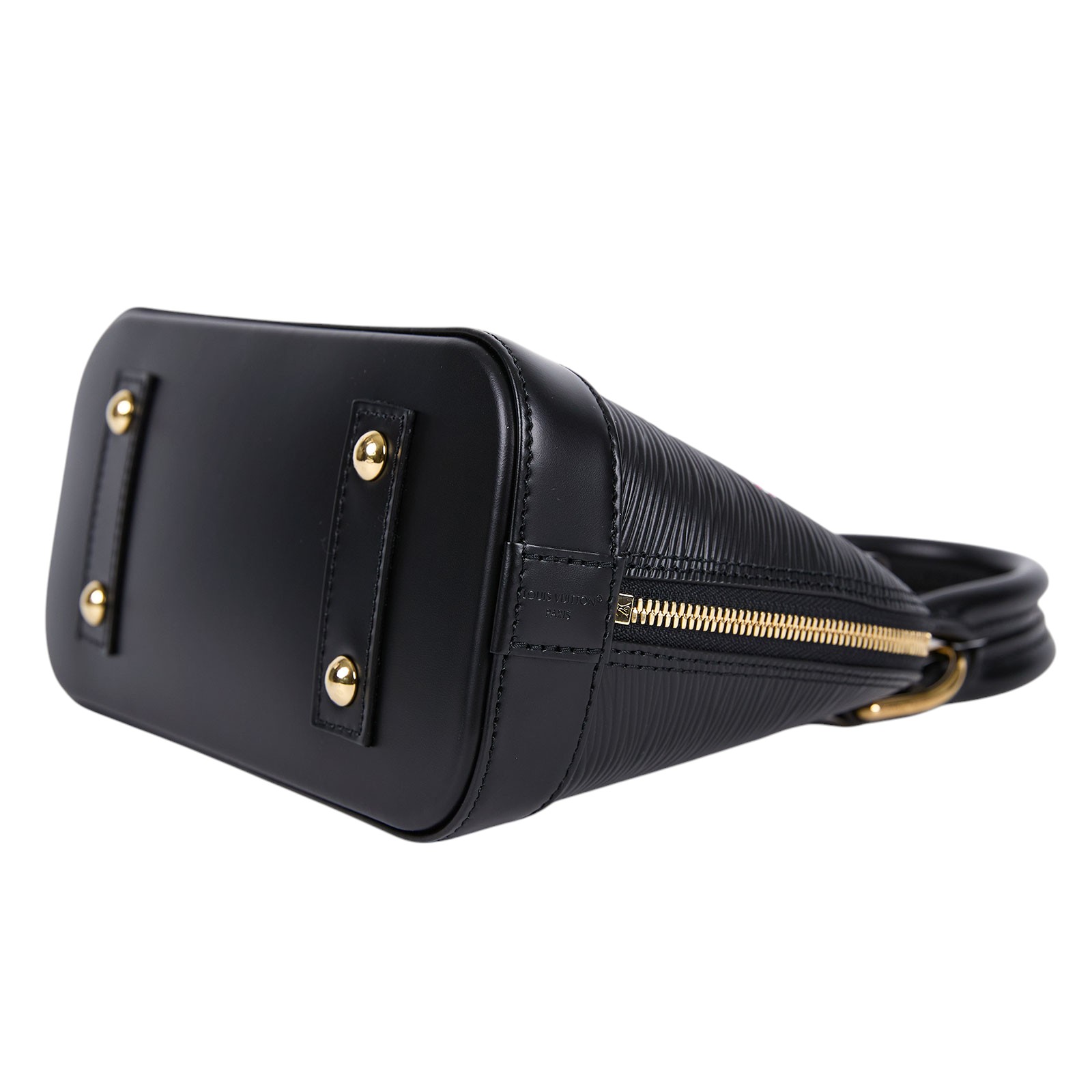 路易威登 LOUIS VUITTON LV x TM Alma BB 貝殼包 黑色 M13670 晶片款  防塵袋/原廠盒子/背帶/吊飾/鎖組