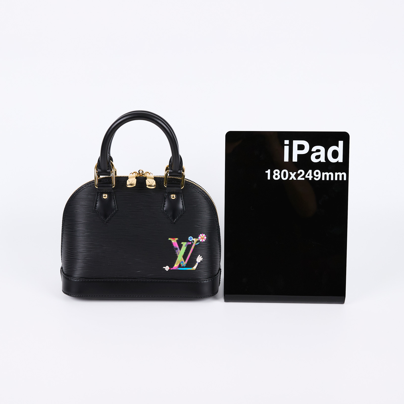 路易威登 LOUIS VUITTON LV x TM Alma BB 貝殼包 黑色 M13670 晶片款  防塵袋/原廠盒子/背帶/吊飾/鎖組
