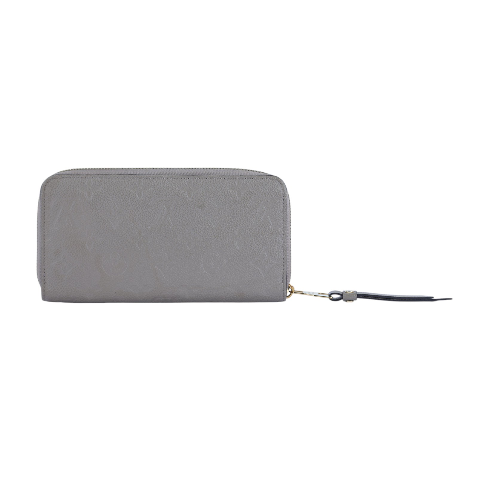 路易威登 LOUIS VUITTON 拉鏈錢包 壓花牛皮 米色 M69034 晶片款  原廠盒子/DUSt BAG/影印購買證明