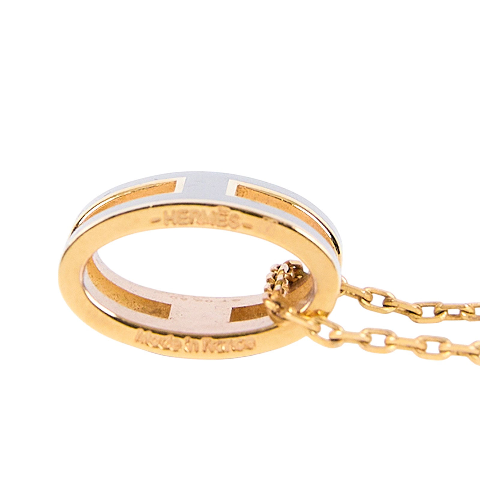 愛馬仕 Hermès Pop H 墜飾 POPHP ST 02 50 黑POP H項鍊 原廠盒子