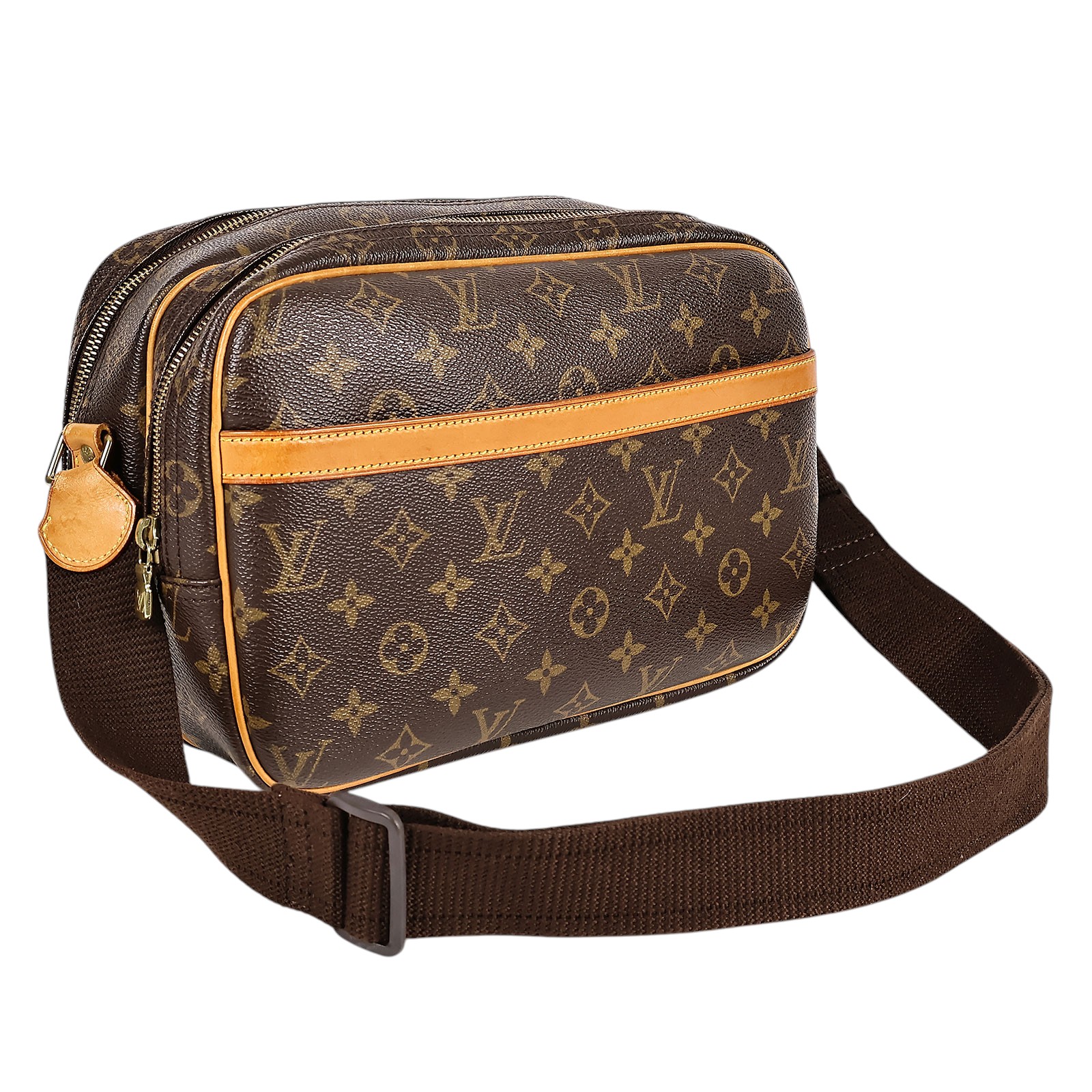 路易威登 LOUIS VUITTON Reporter PM 記者包 M45254 棕色原花記者包 無附屬品