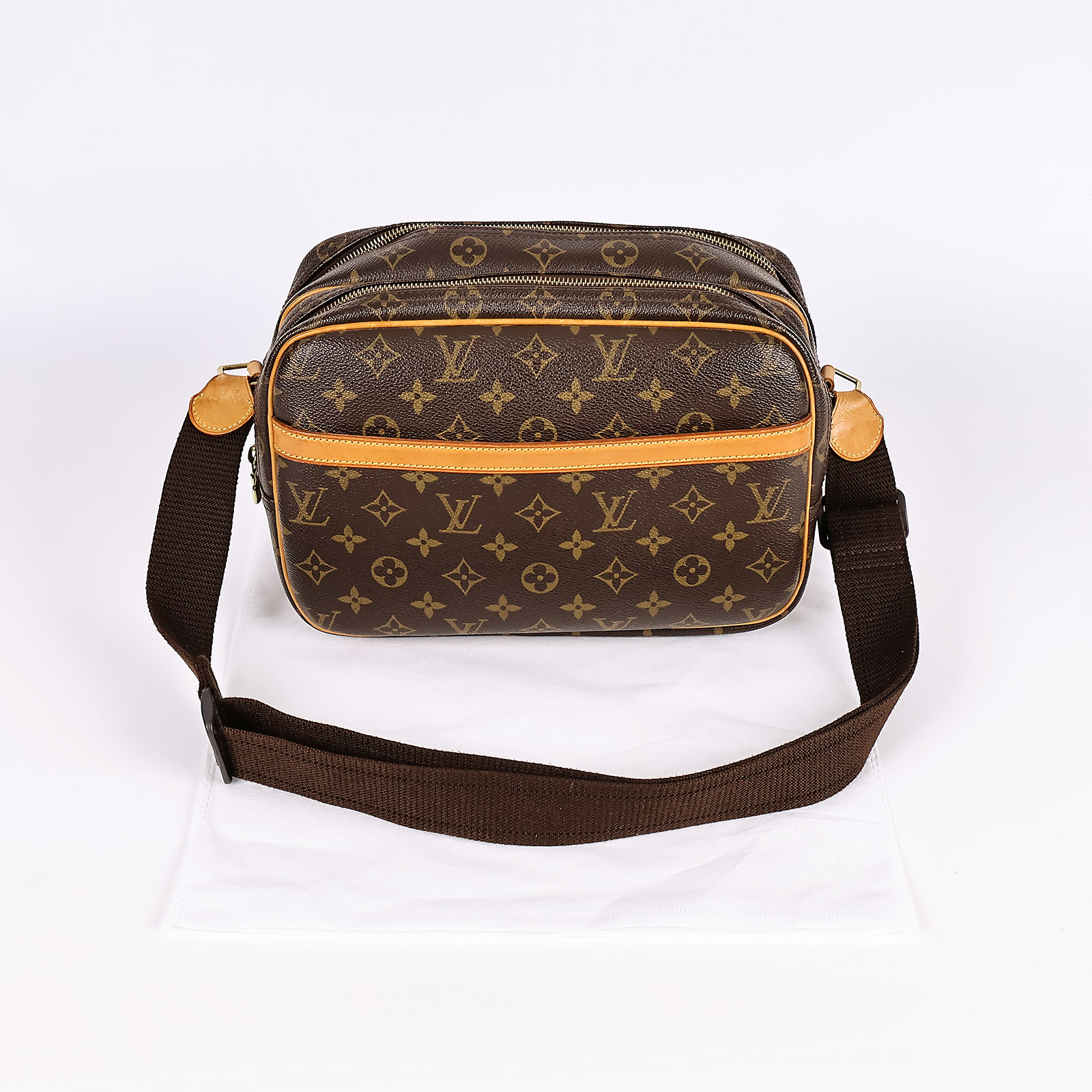 路易威登 LOUIS VUITTON Reporter PM 記者包 M45254 棕色原花記者包 無附屬品