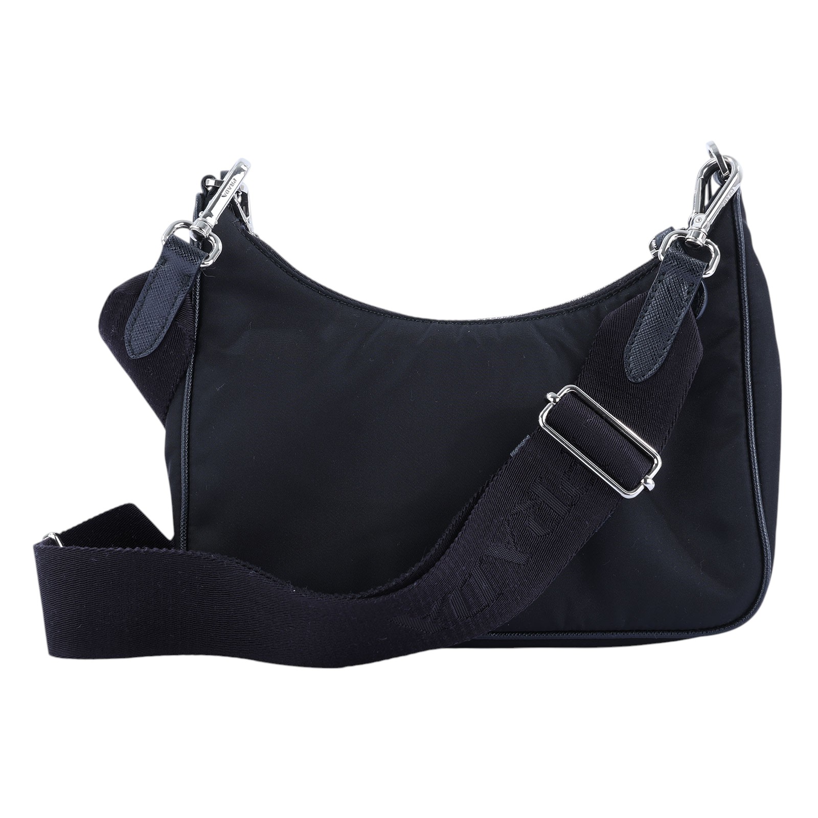 普拉達 PRADA Re-Edition 2005 Re-Nylon 手袋 1BH204_R064 黑尼龍HOBO 三合一包 防塵袋